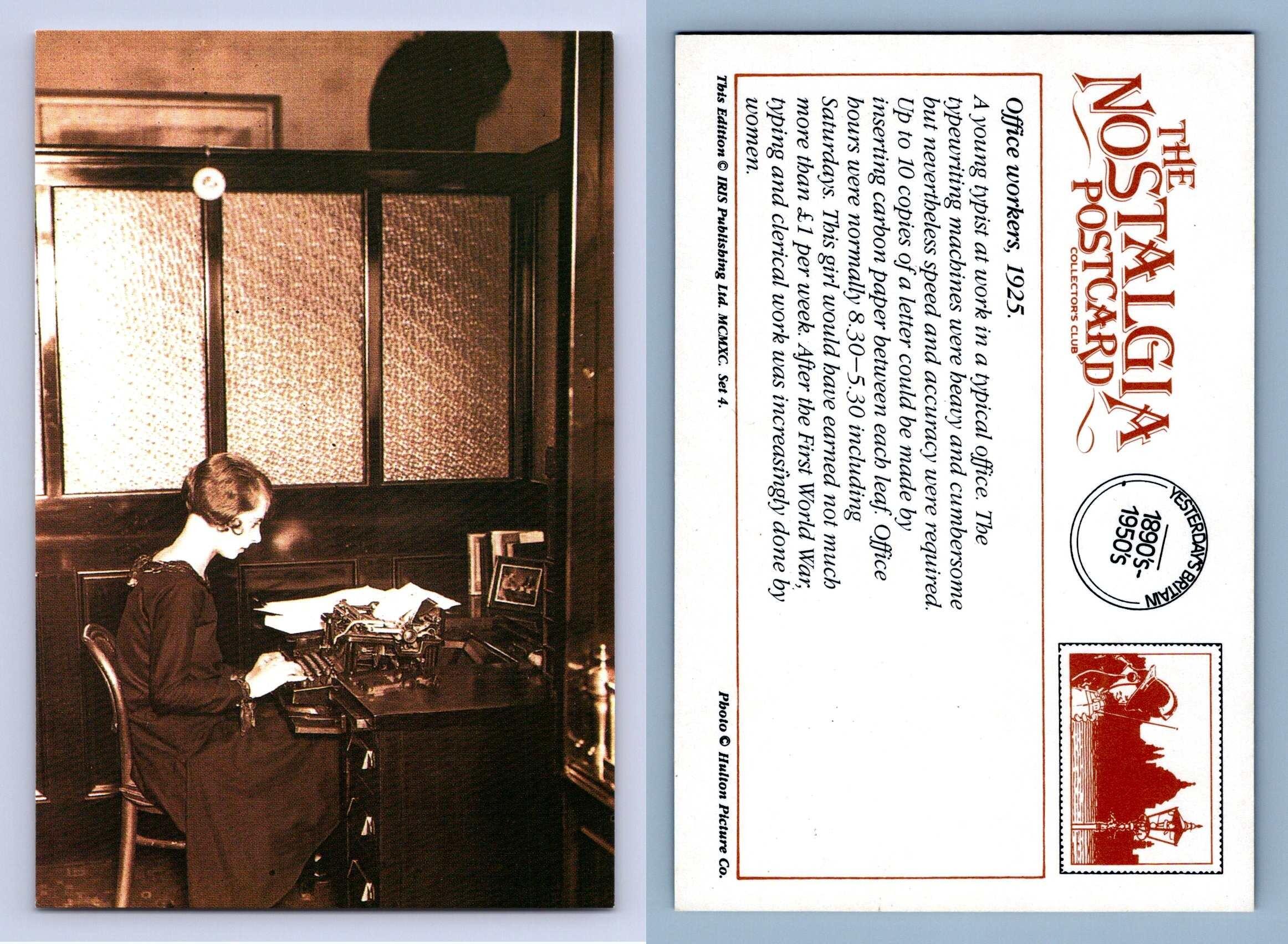 Office Workers, 1925 City Life The Nostalgia Postcard Collectors