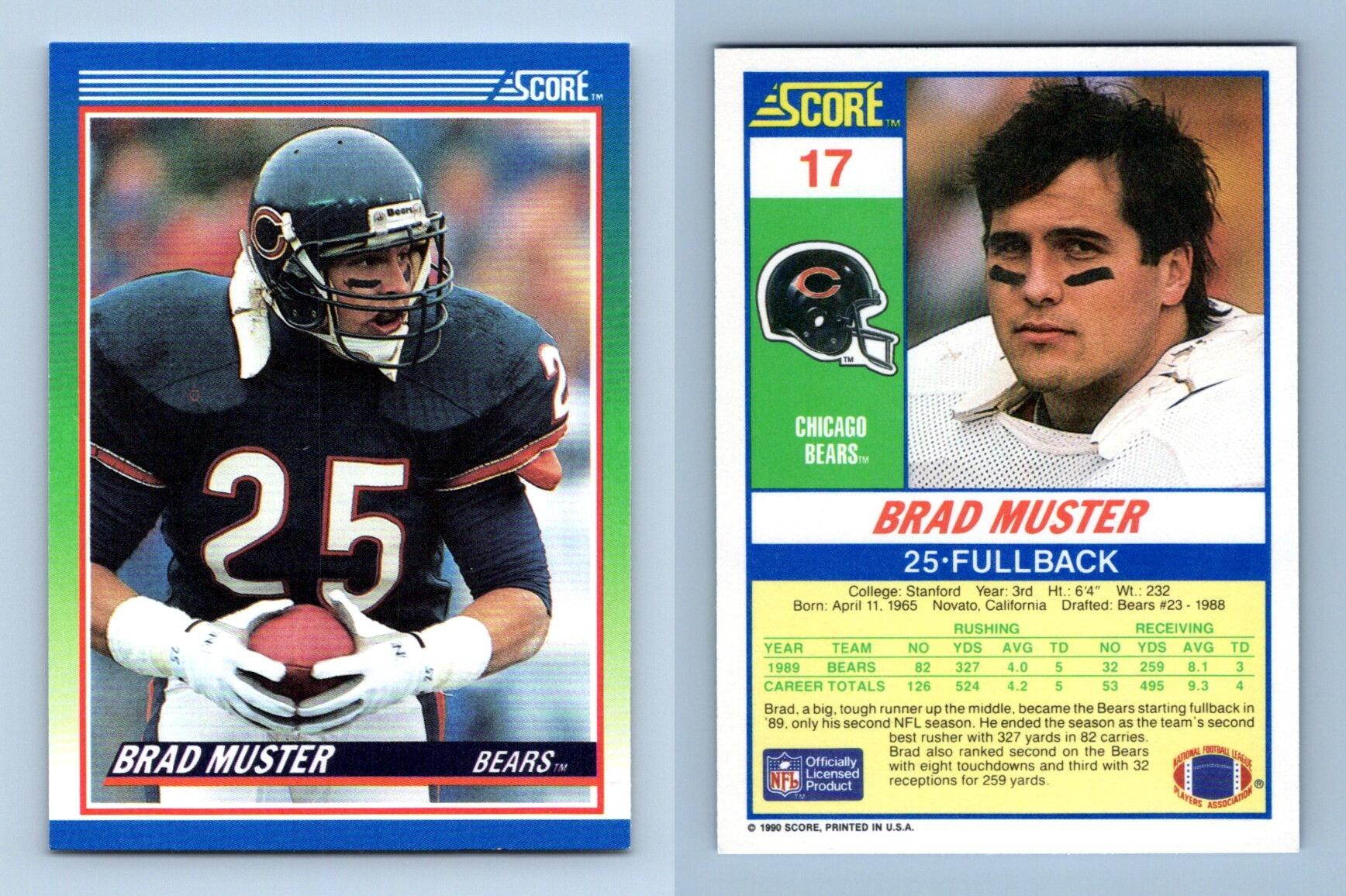 Brad Muster - Bears #17 Score 1990 NFL Football Trading Card