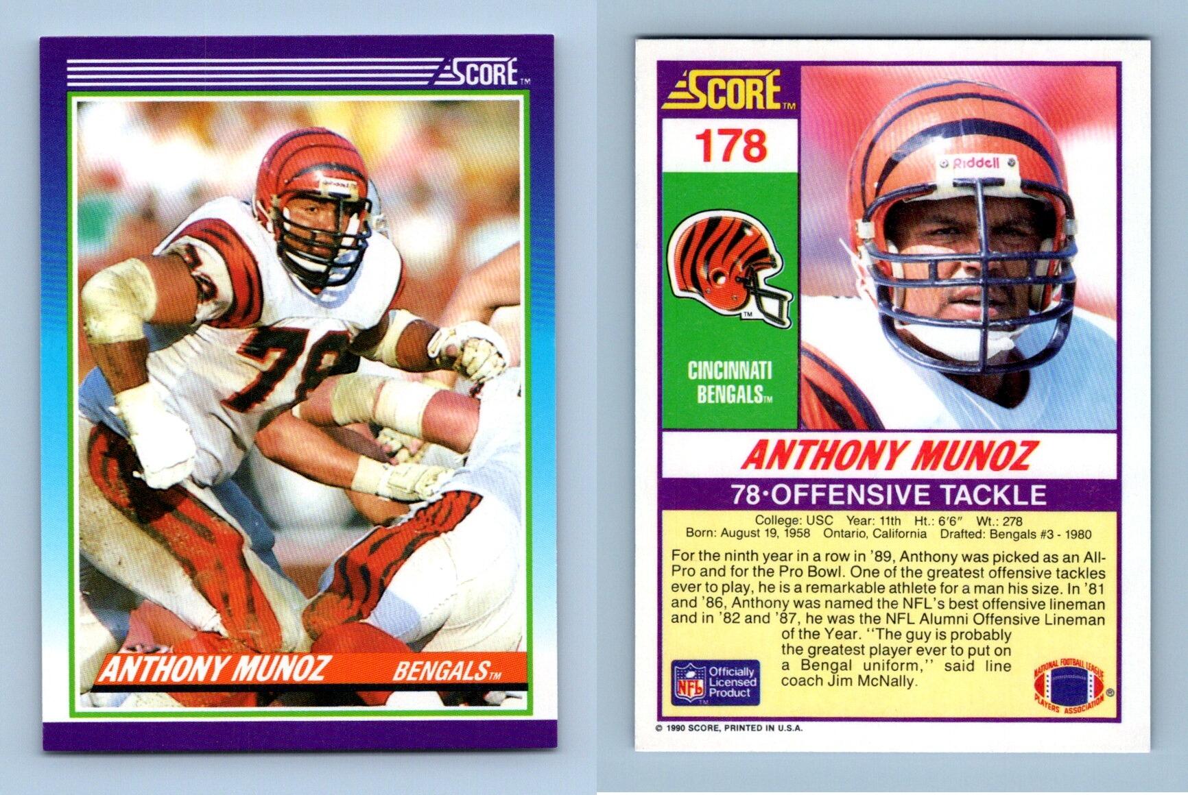 Anthony Munoz - Bengals #178 Score 1990 NFL Football Trading Card