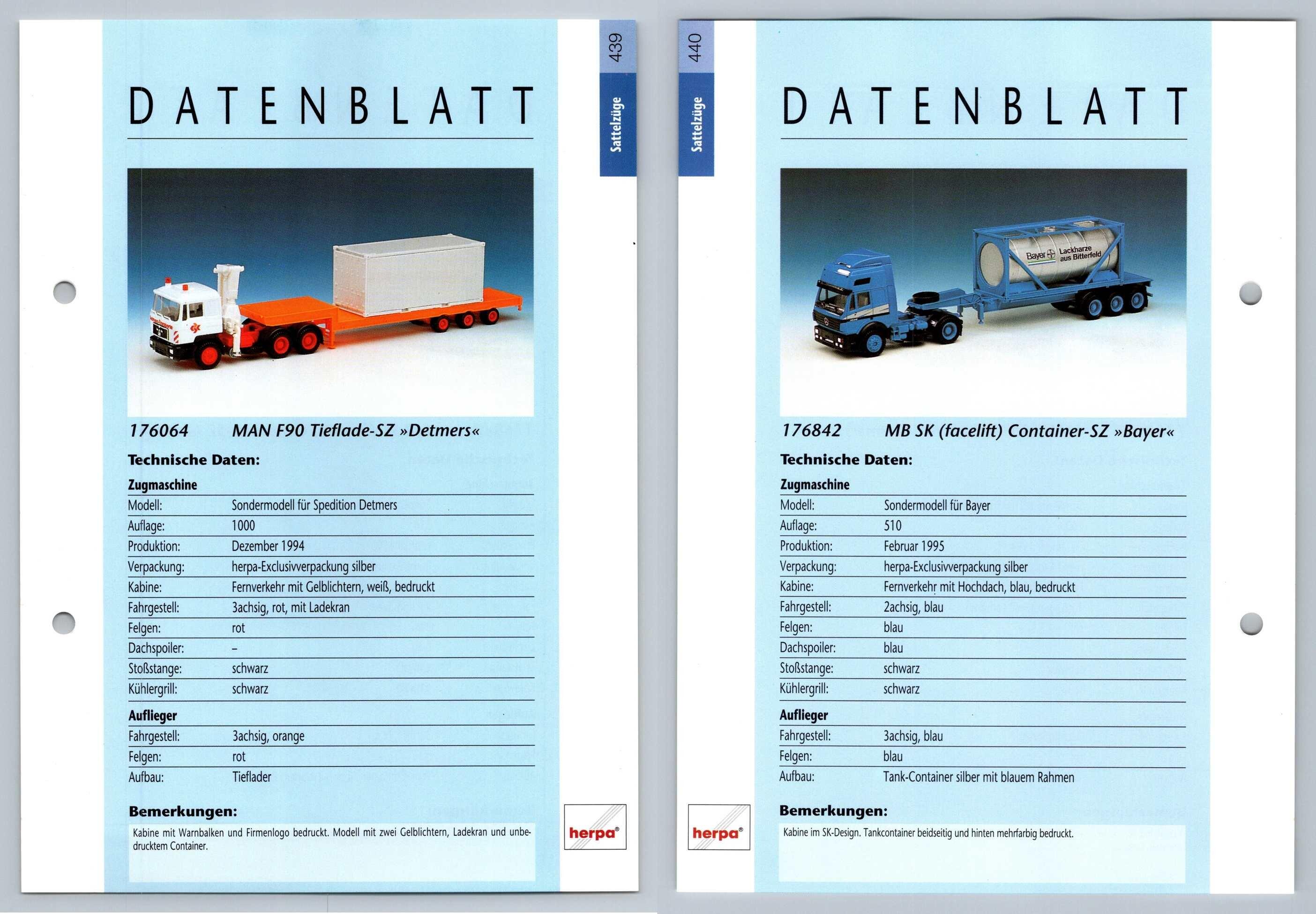 Man F90 Tieflade Mb Sk Facelift Container 439 40 Sattelzuge