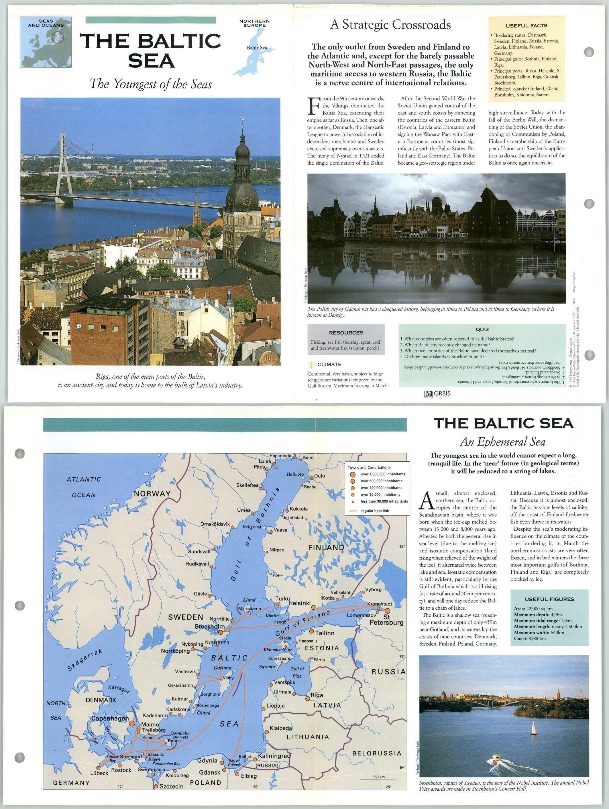 The Baltic Sea - Seas & Oceans - Atlas Of The World - Fact File Fold ...