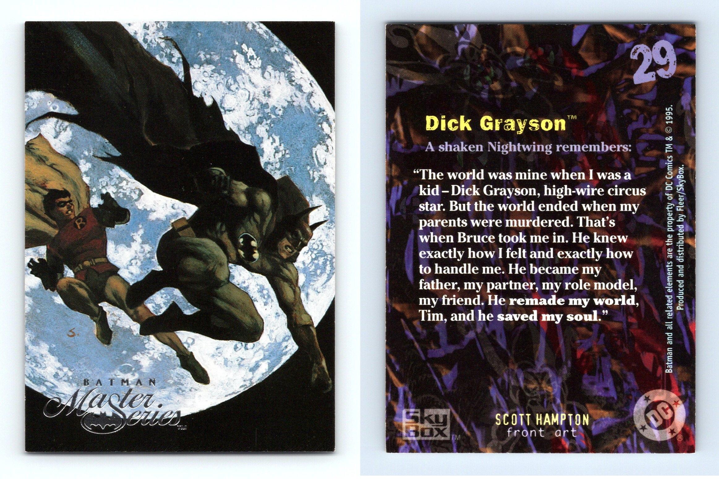 Dick Grayson #29 Batman Master Series 1995 Skybox Trading Card