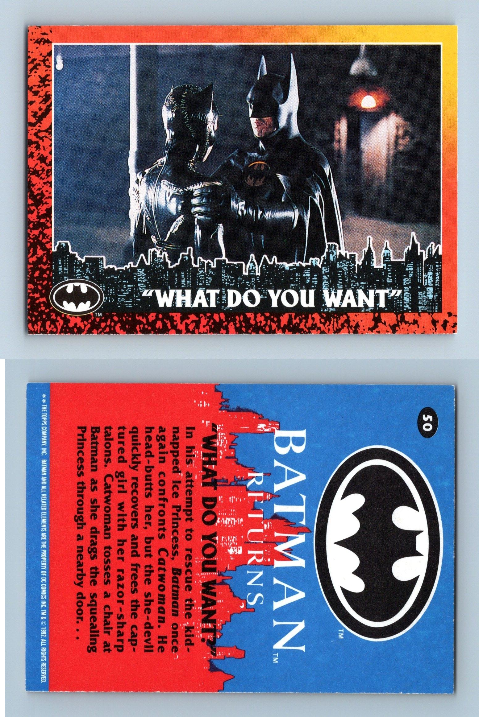 What Do You Want #50 Batman Returns 1992 Topps Trading Card