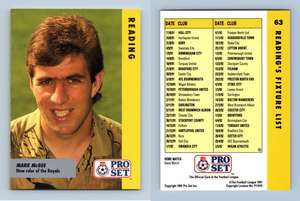 Pro Set Football Fixtures 1991-1992 Stockport County Neil Matthews #65 