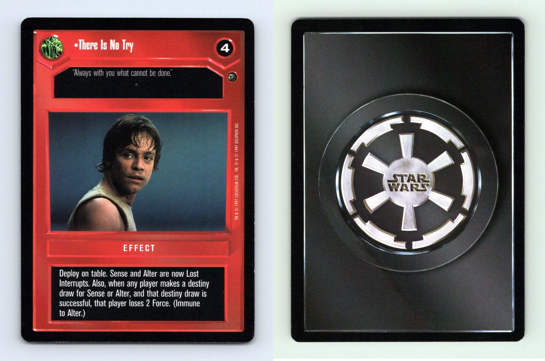 There Is No Try Star Wars Dagobah Limited 1997 DS Common CCG Card