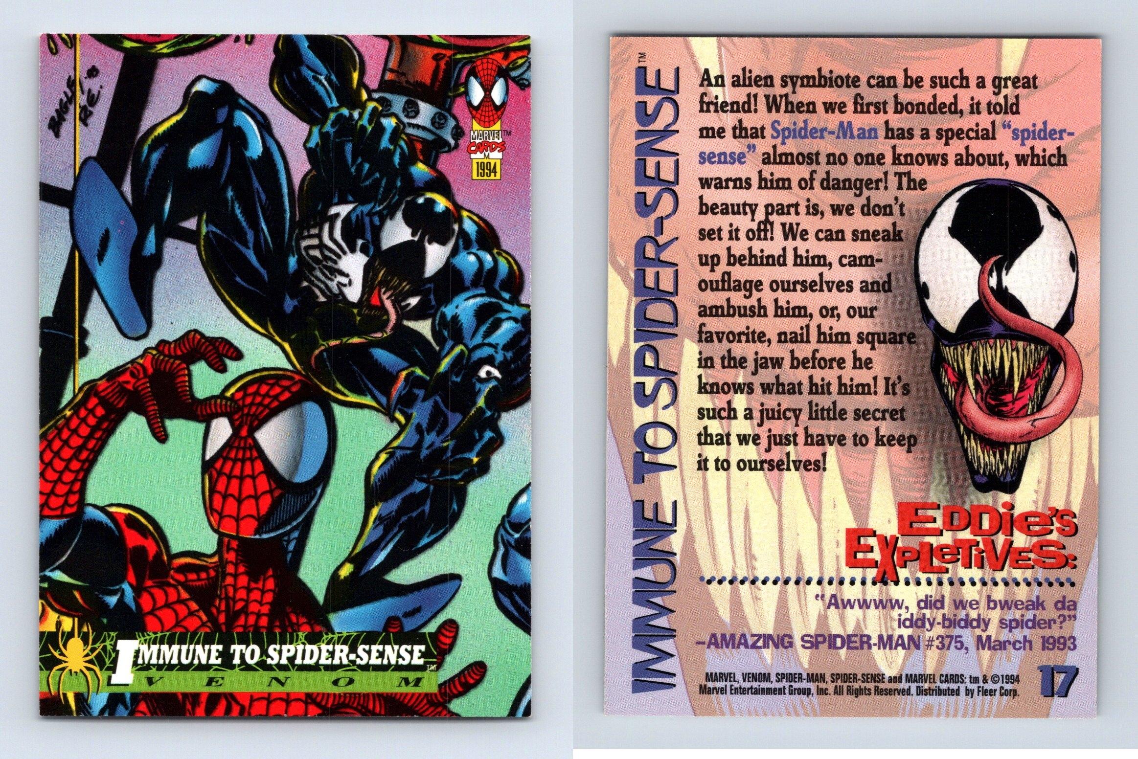 Immune To Spider-Sense #17 The Amazing Spider-Man 1994 Fleer Trading Card