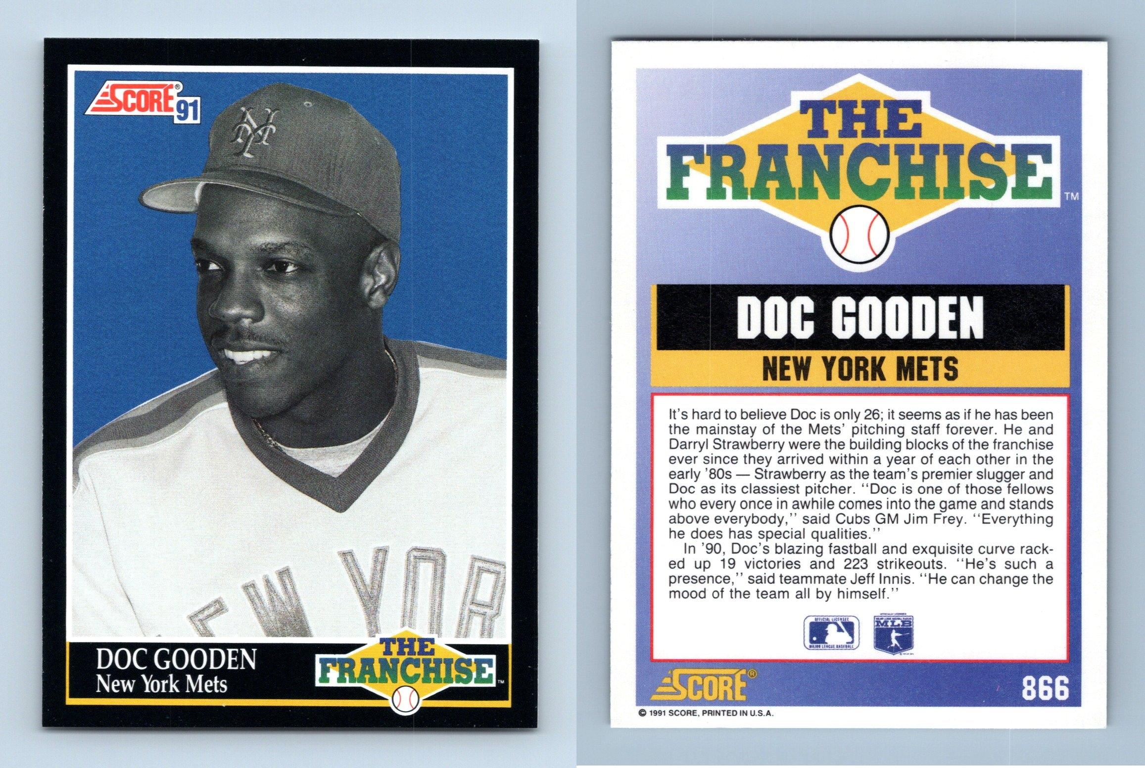 GREAT BASEBALL CARD SCORE '91 THE FRANCHISE DOC GOODEN NEW YORK METS