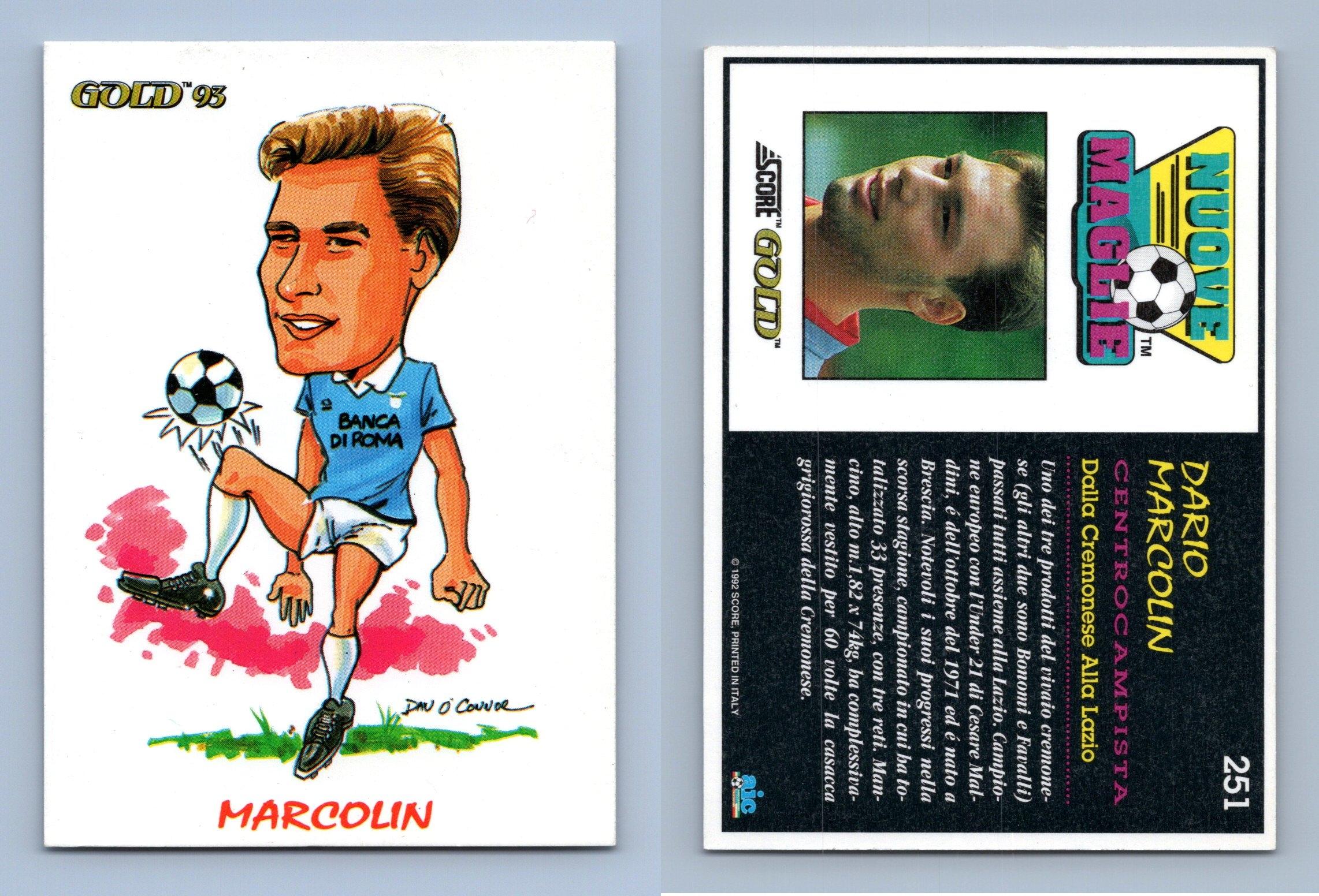 Dario Marcolin #251 Score Gold 1993 Football Italian Gold Trading Card Dario Marcolin #251 Score Gold 1993 Football Italian Gold Trading Card