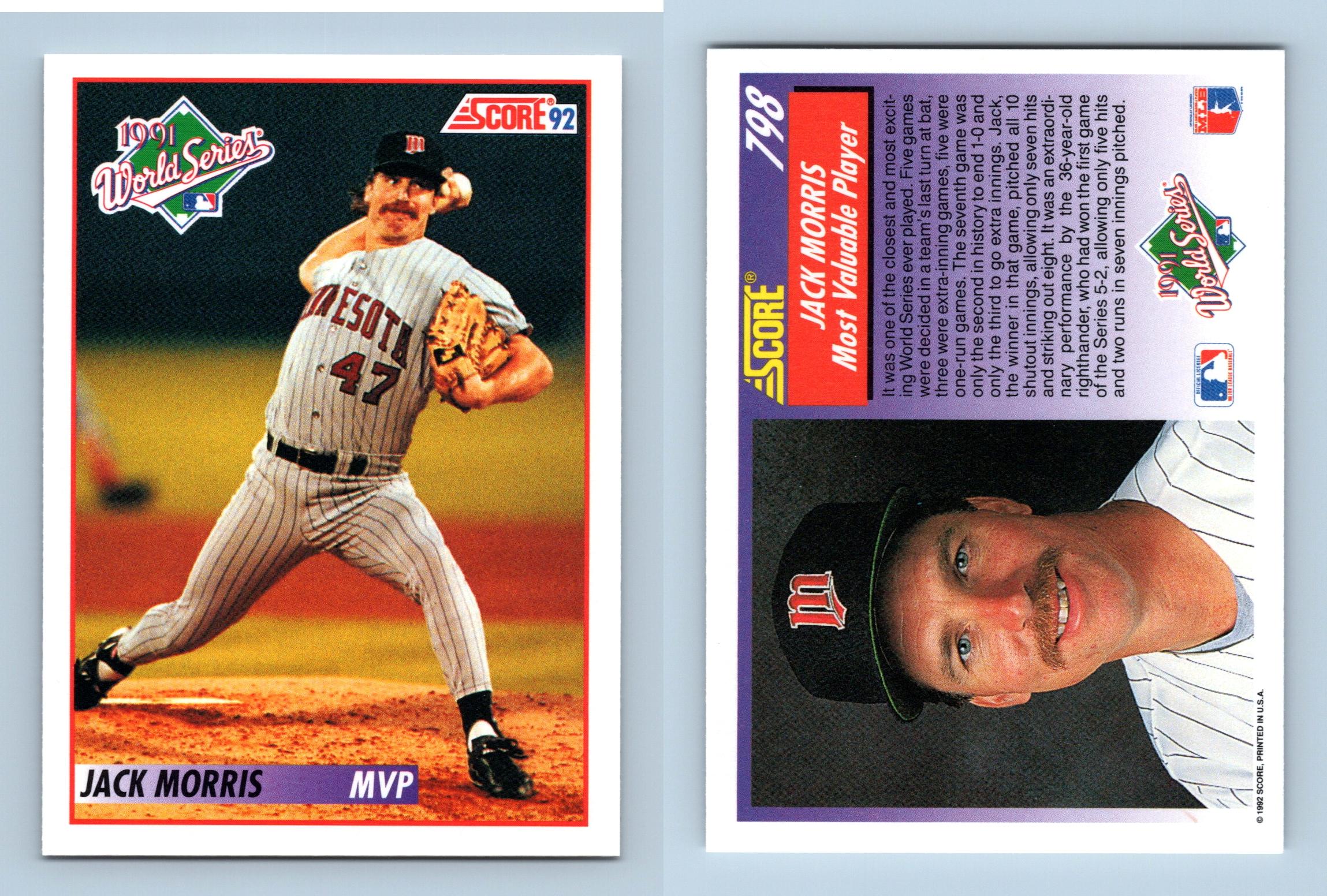 Jack Morris - #798 Score 1992 Baseball Trading Card