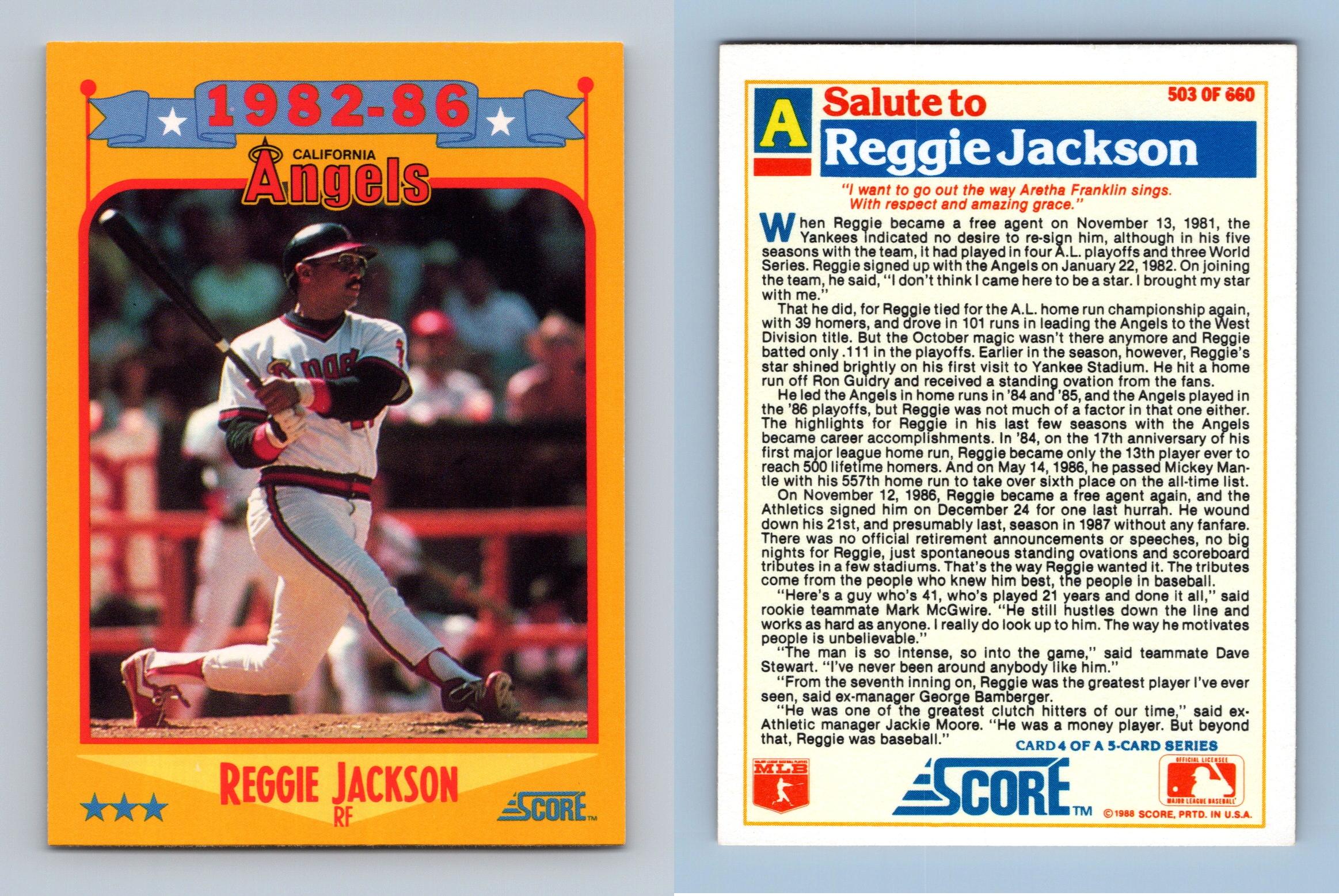 MLB Reggie Jackson Signed Trading Cards, Collectible Reggie