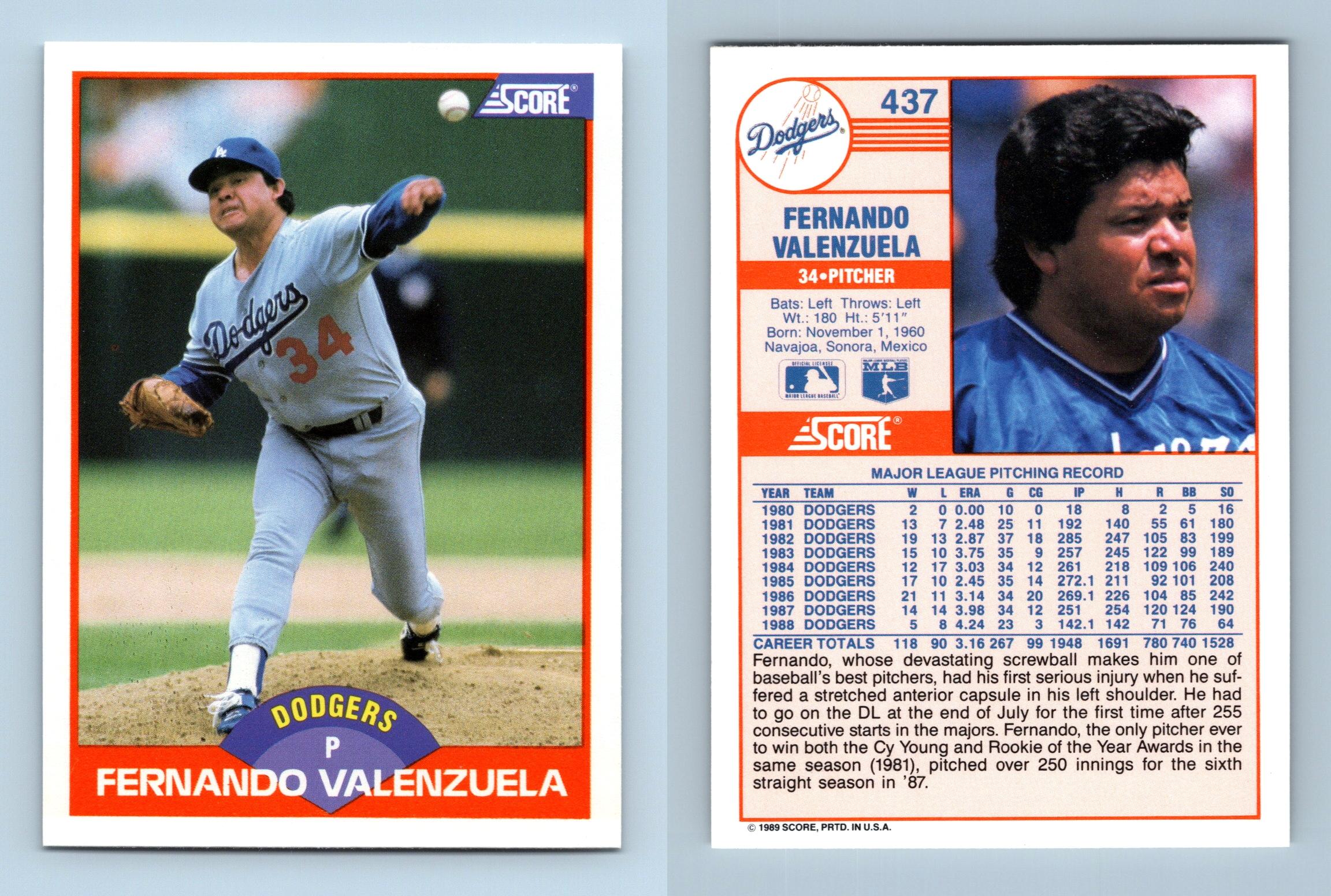 MLB Fernando Valenzuela Signed Trading Cards, Collectible Fernando  Valenzuela Signed Trading Cards