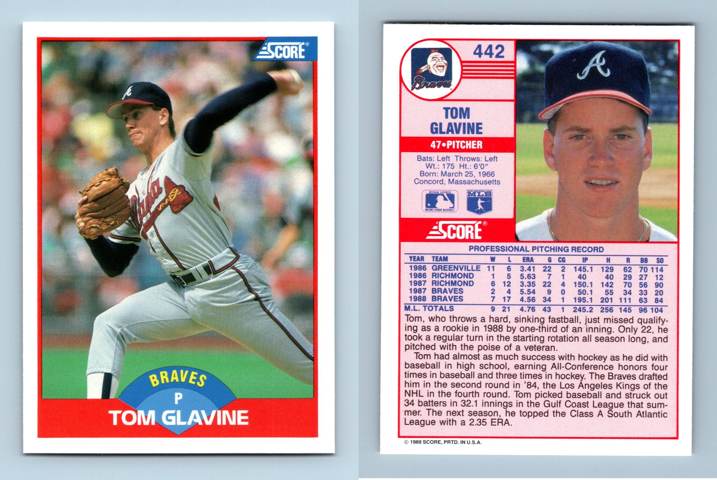 Classic Tom Glavine Baseball Trading Cards