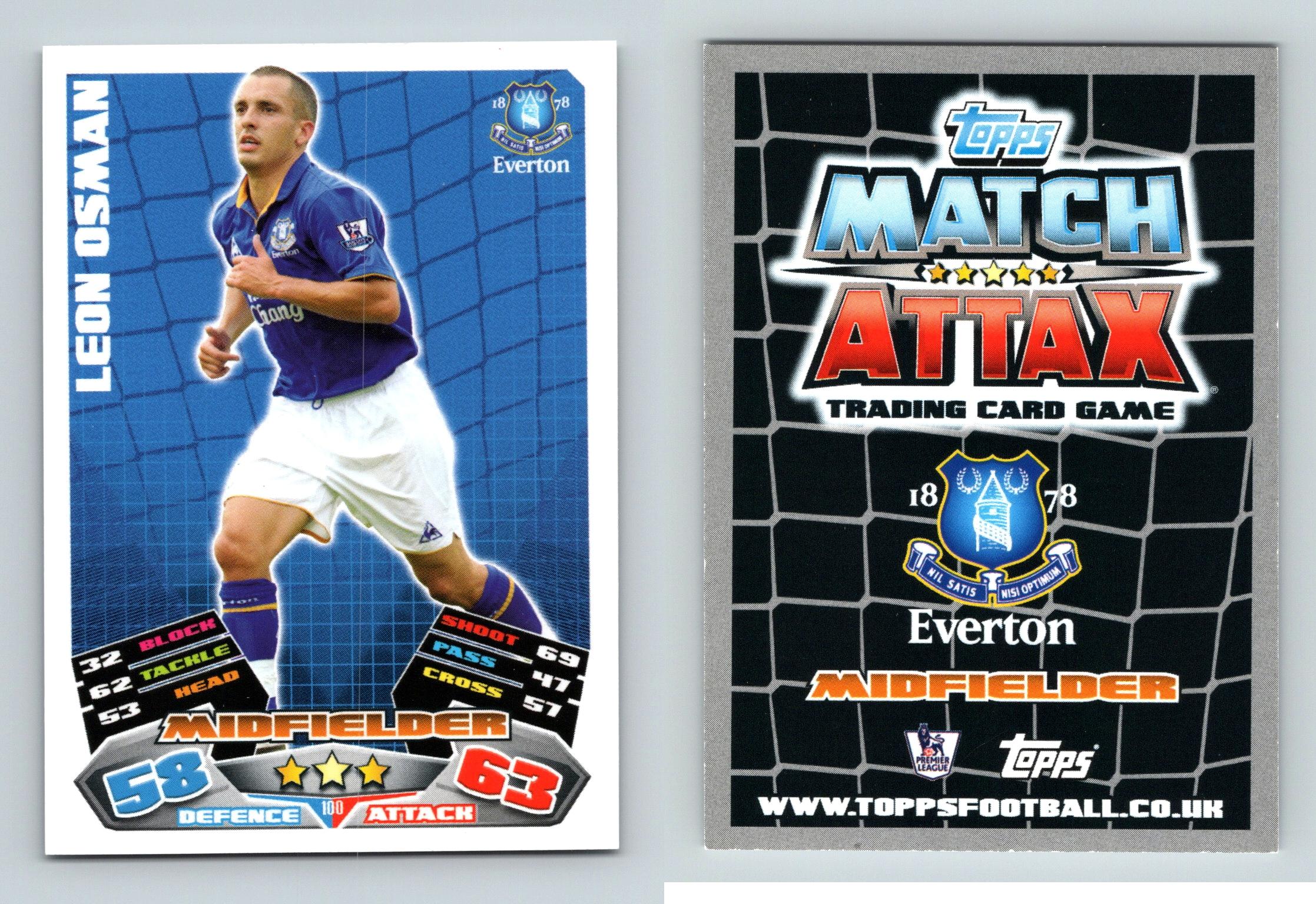 Leon Osman - Everton #100 Match Attax Premier League 2011/12 Topps