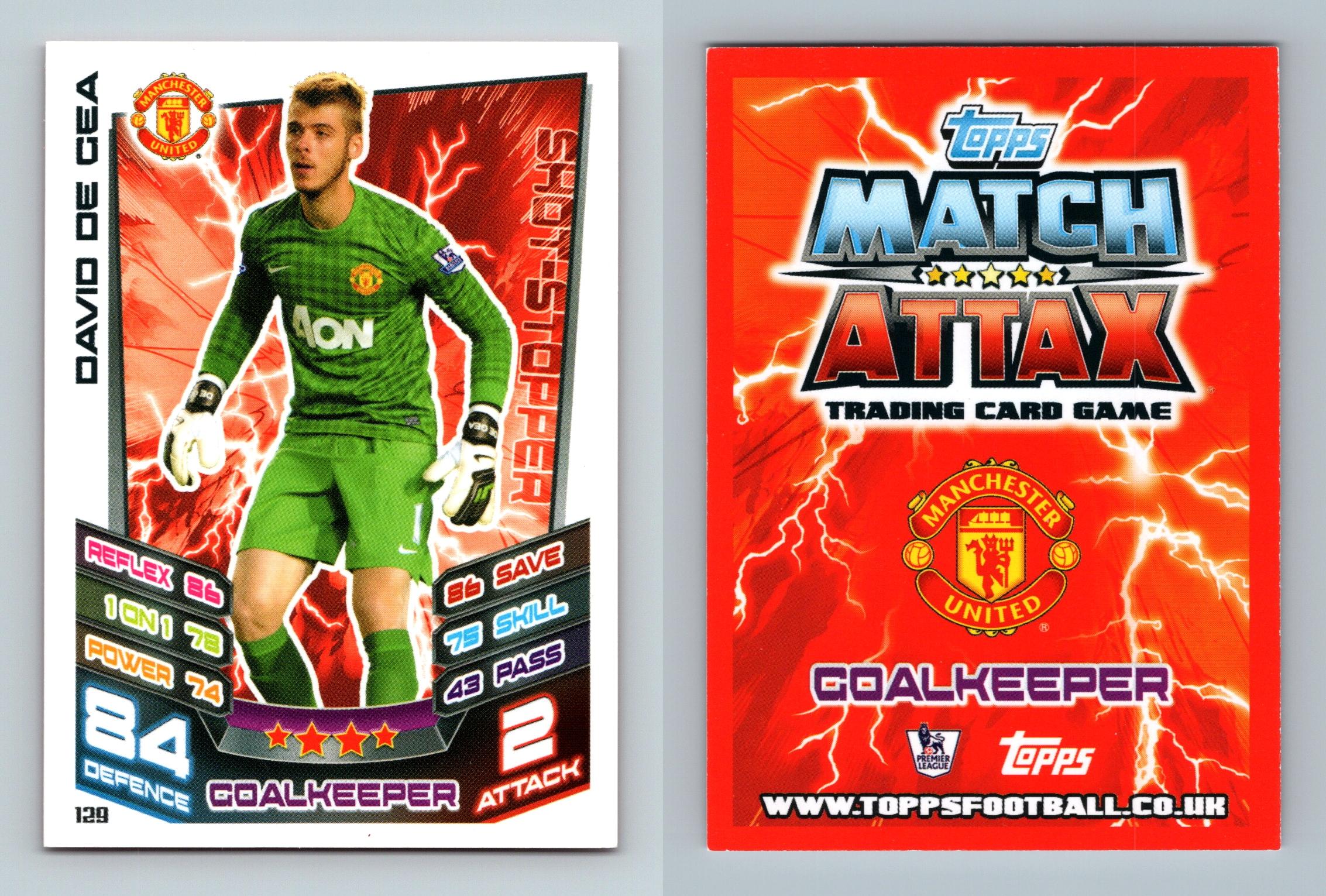 David De Gea #129 - Match Attax Premier League 2012-13 Topps TCG Card