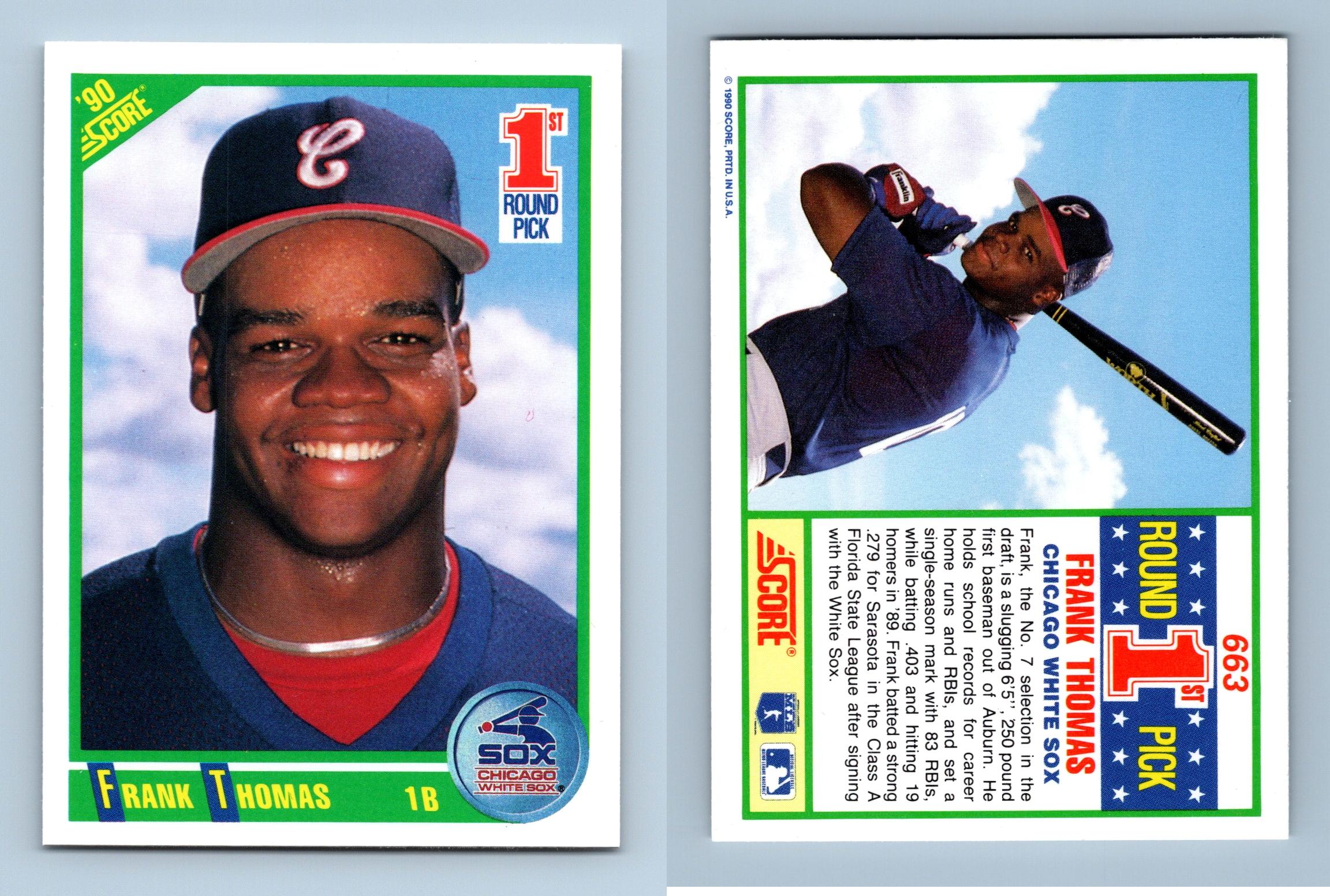 Frank Thomas Chicago White Sox 1990 Score # 663 Rookie Card