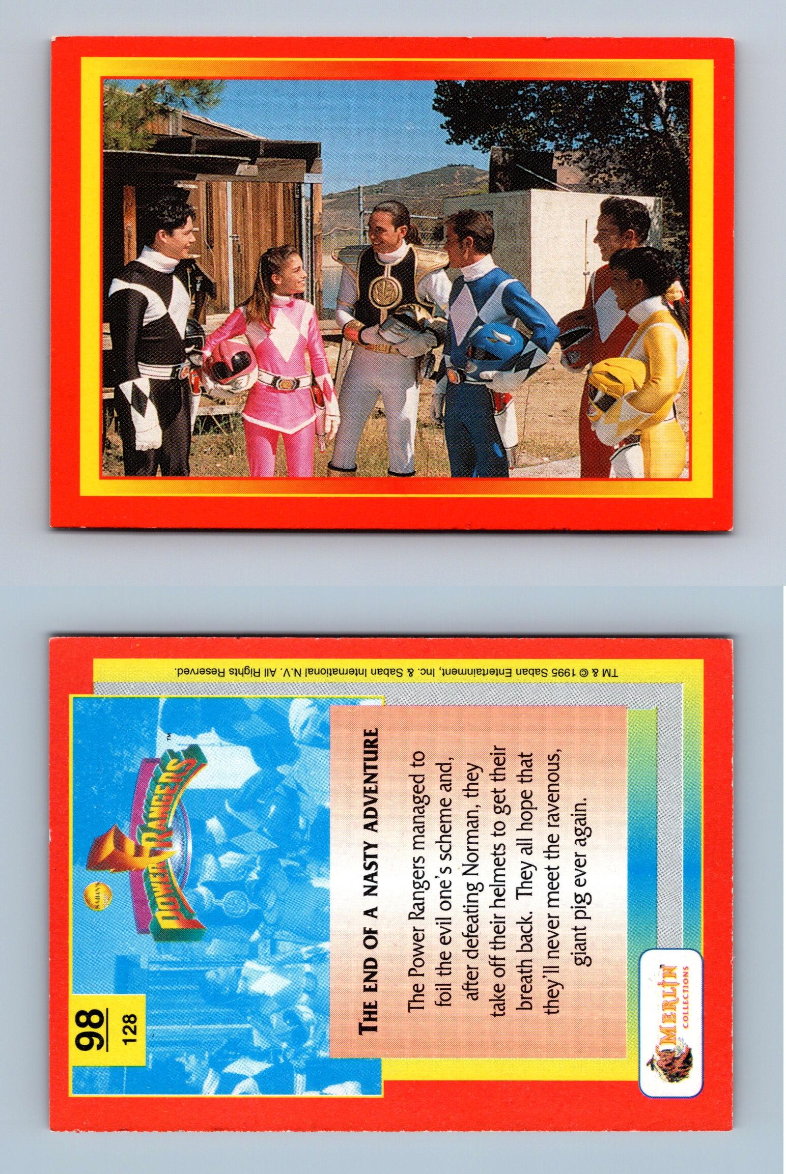 The End Of A Nasty Adventure 98 Power Rangers 1995 Merlin Trading Card