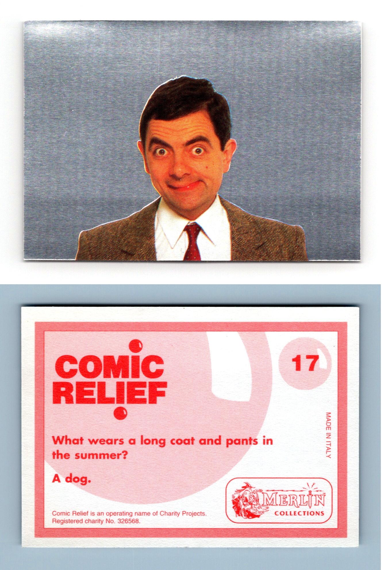 Comic Relief #17 Merlin 1995 Mr Bean Part 1 Foil Sticker