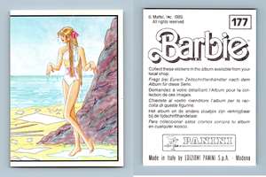 Barbie #175 Mattel 1989 Panini Sticker C858 