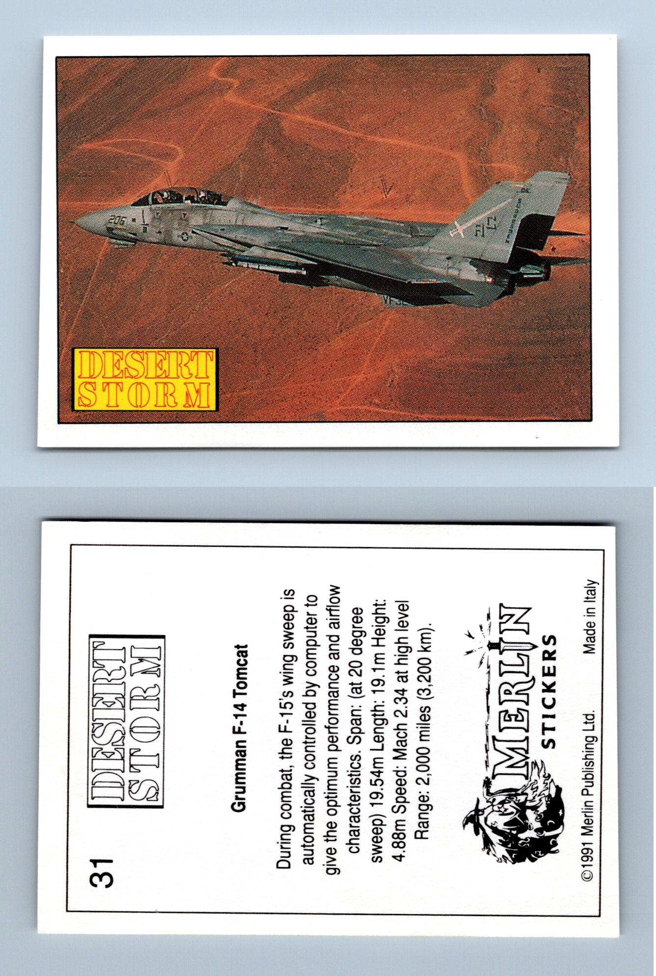 Grumman F-14 Tomcat #31 Desert Storm 1991 Merlin Sticker