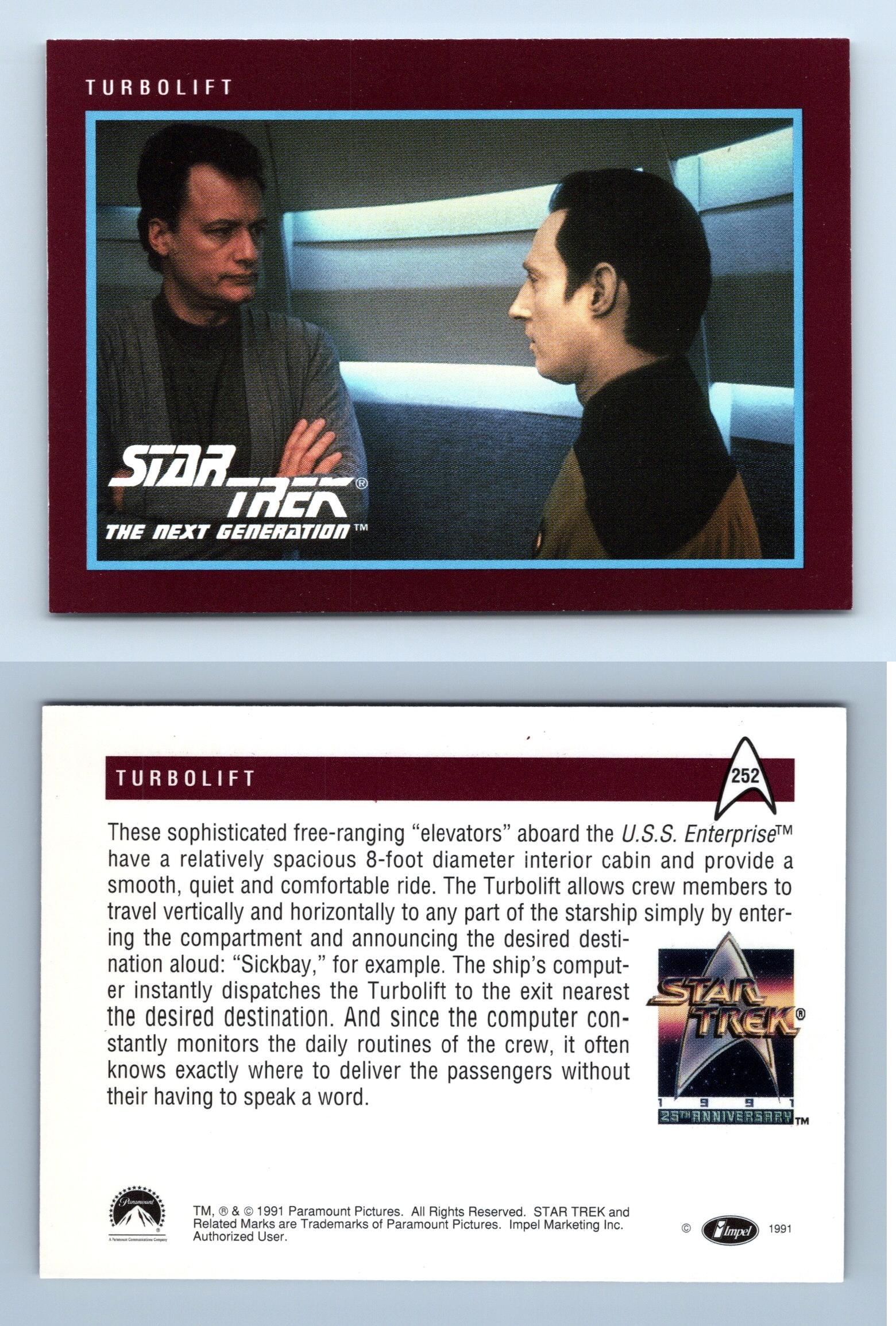 Turbolift 252 Star Trek 25th Anniversary 1991 Impel Trading Card