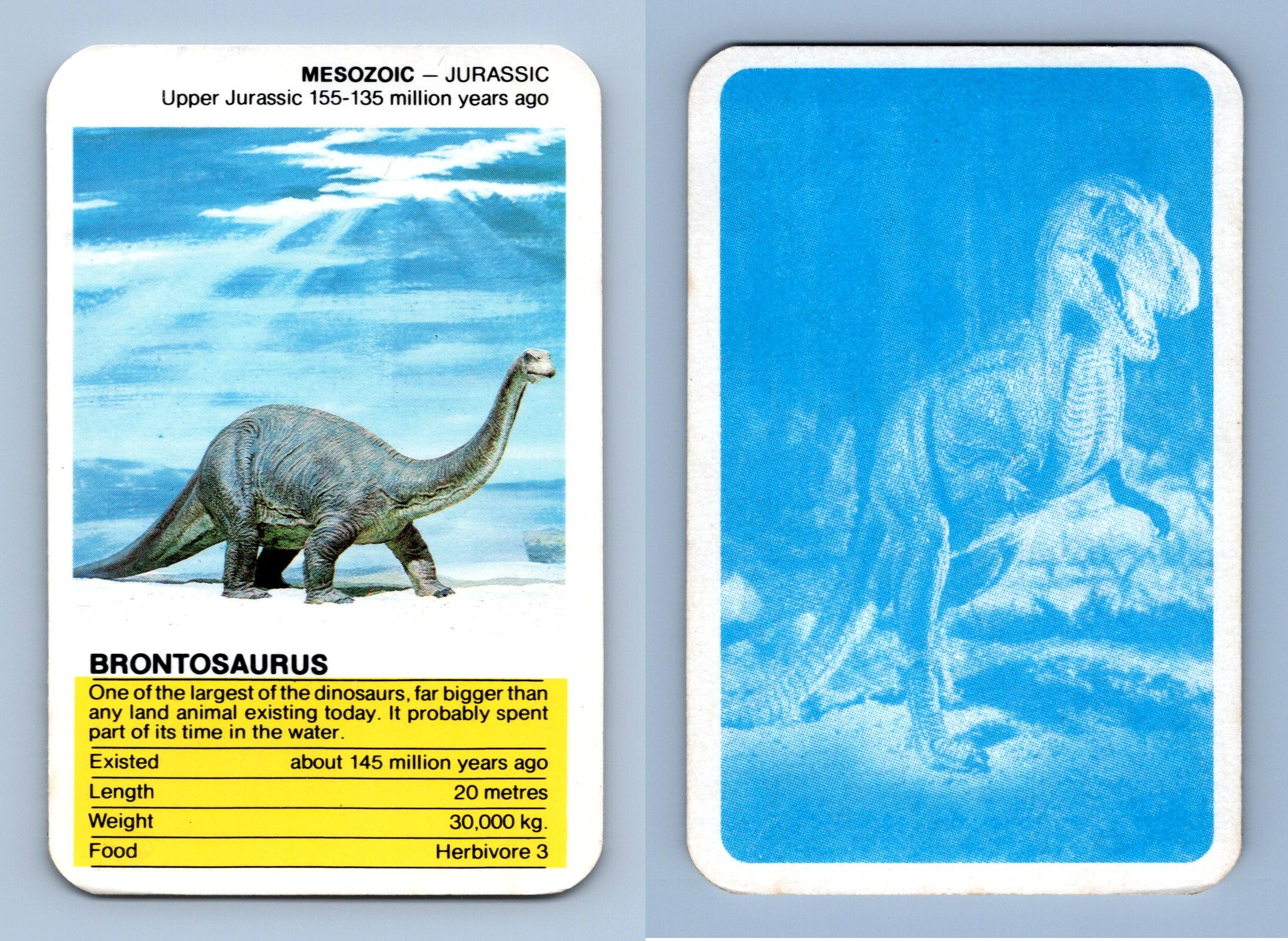 Brontosaurus - Prehistoric Monsters Waddingtons Top Trumps Card