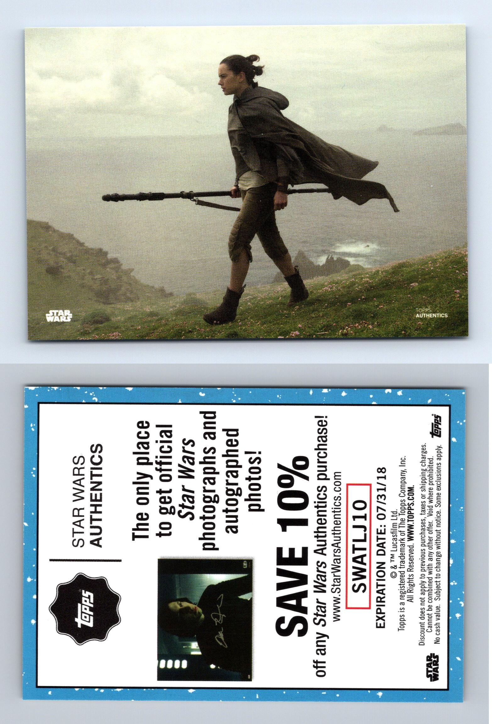 Rey Topps Authentics Expired Redemption Star Wars Last Jedi