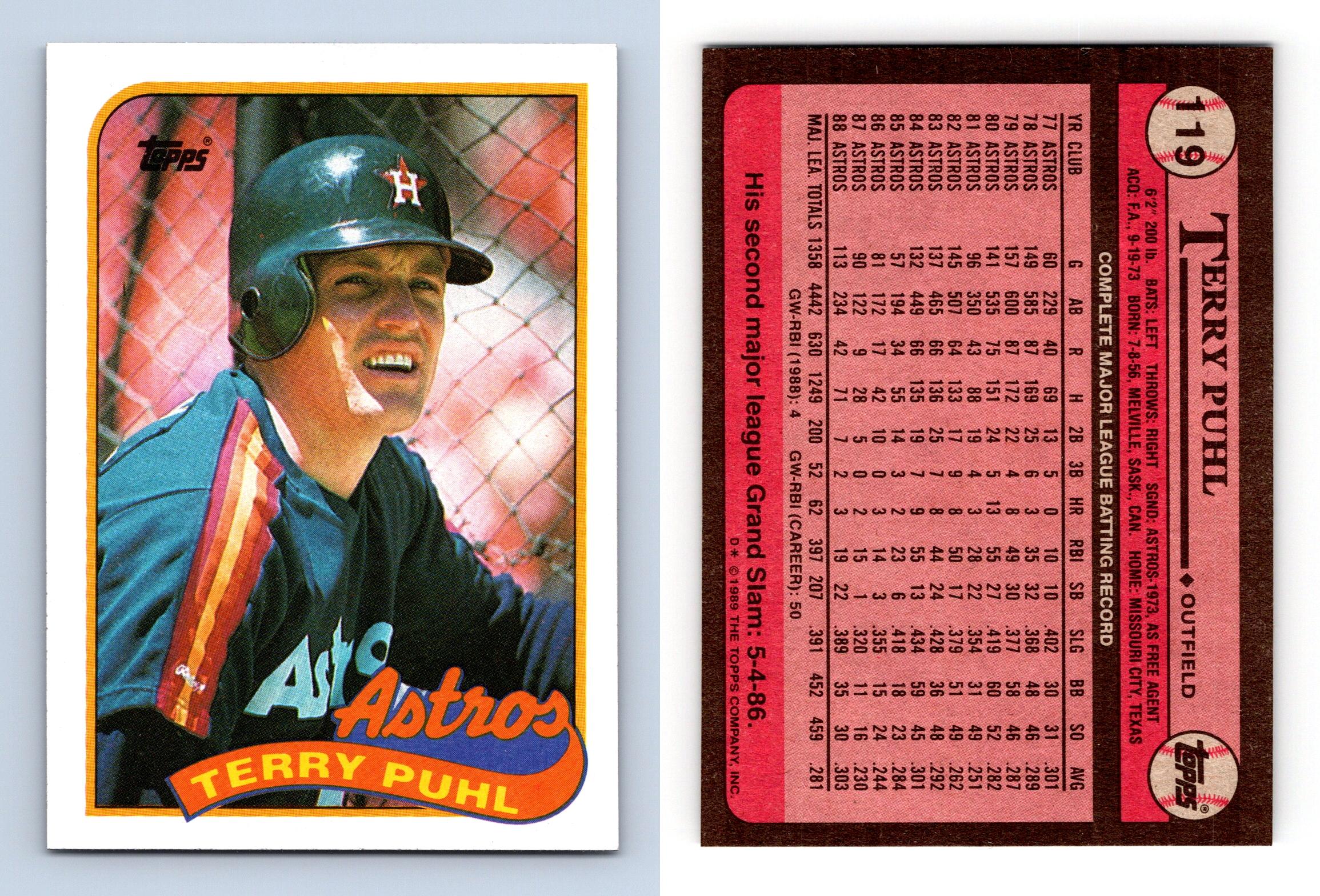 1981 Topps & Topps Traded Terry Puhl