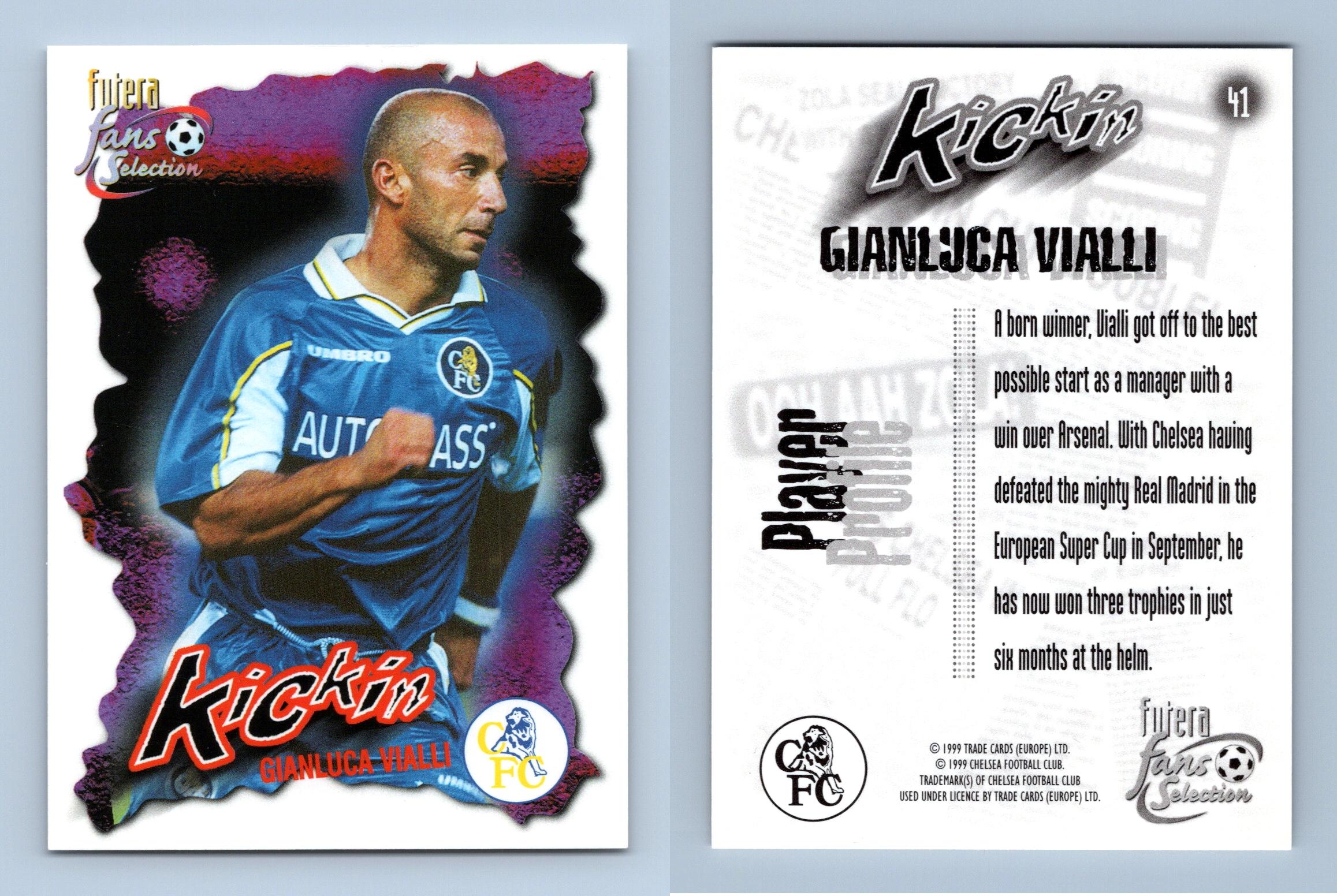 Gianluca Vialli #41 Chelsea FC Fans Selection 1999 Futera Trading Card