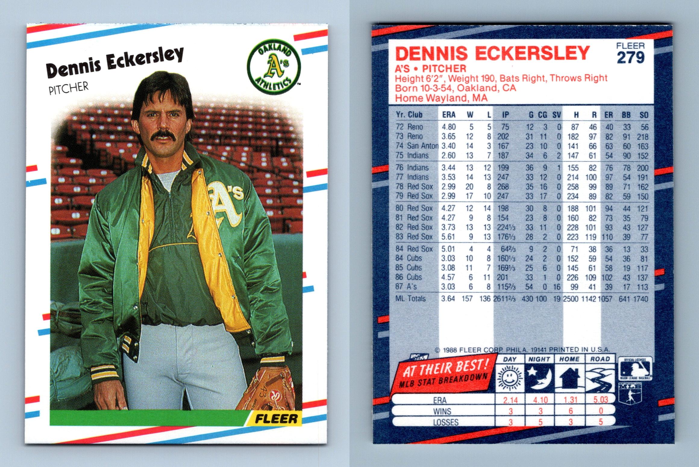 Fleer Dennis Eckersley Baseball Trading Cards