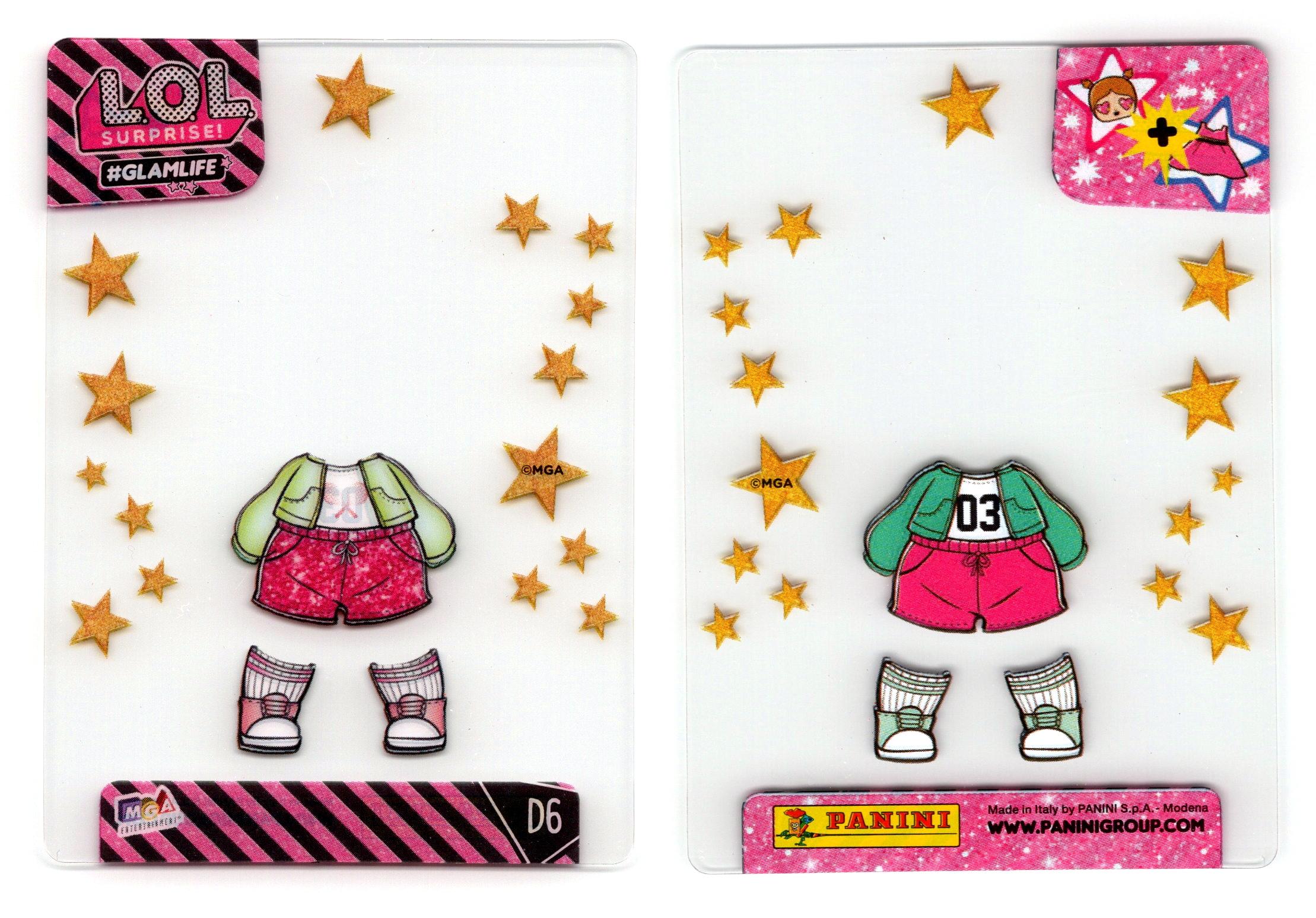 LOL Surprise! Glamlife D6 Panini 2019 Fantastic Plastic Trading Card