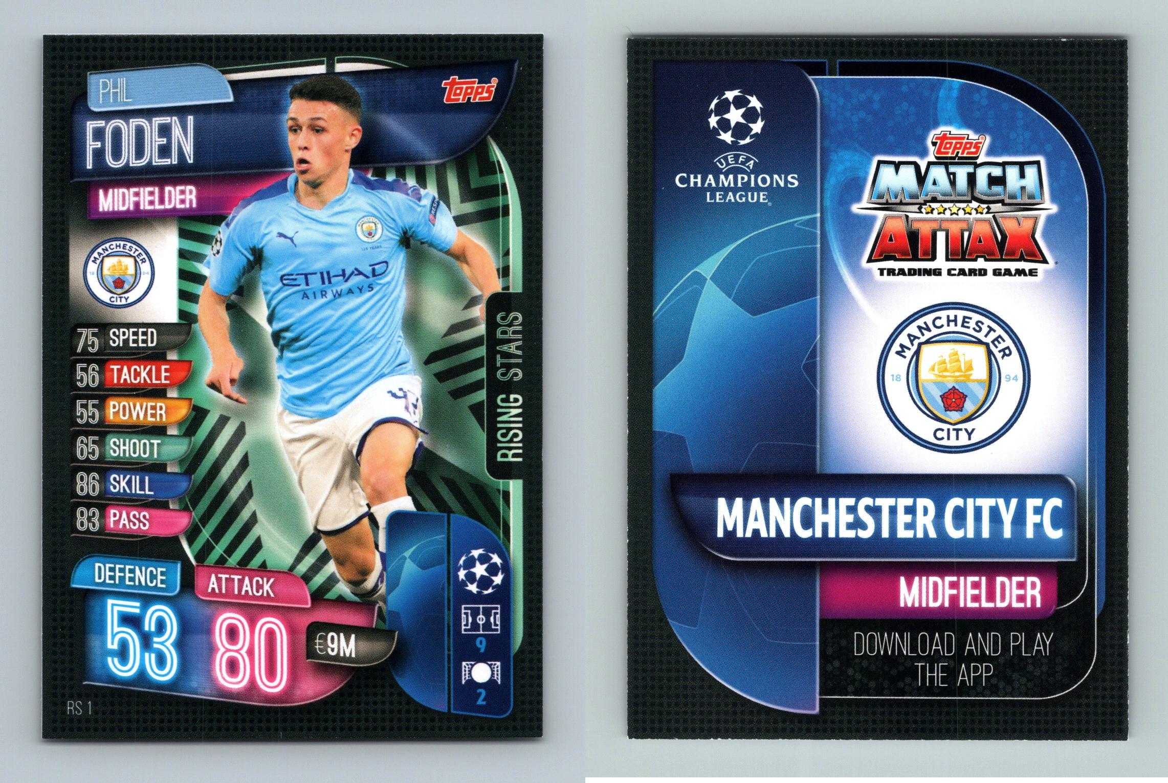 Phil Foden #RS1 Match Attax Champions League Extra 2019-20 Rising