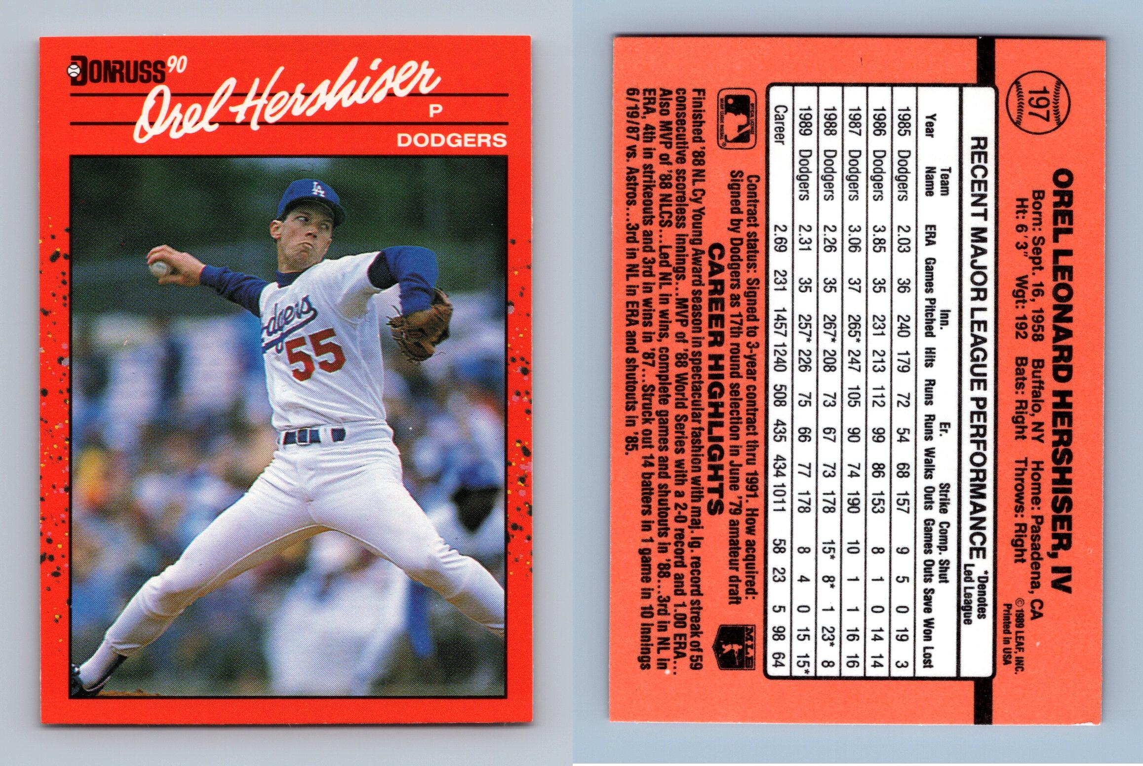 1985 Topps Orel Hershiser RC Rookie Baseball Card 