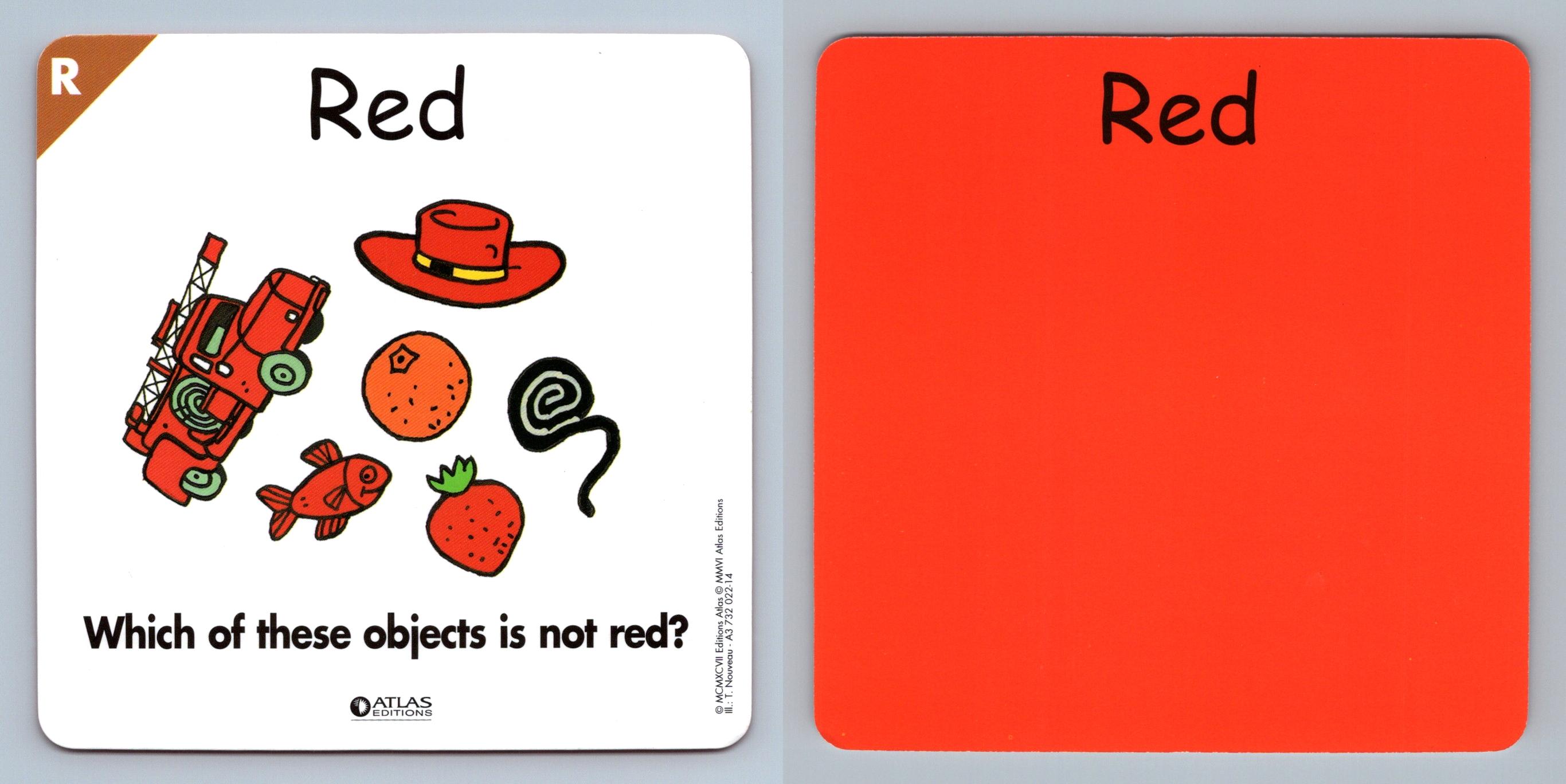 Red - R - Atlas Editions Play & Learn Flash Card