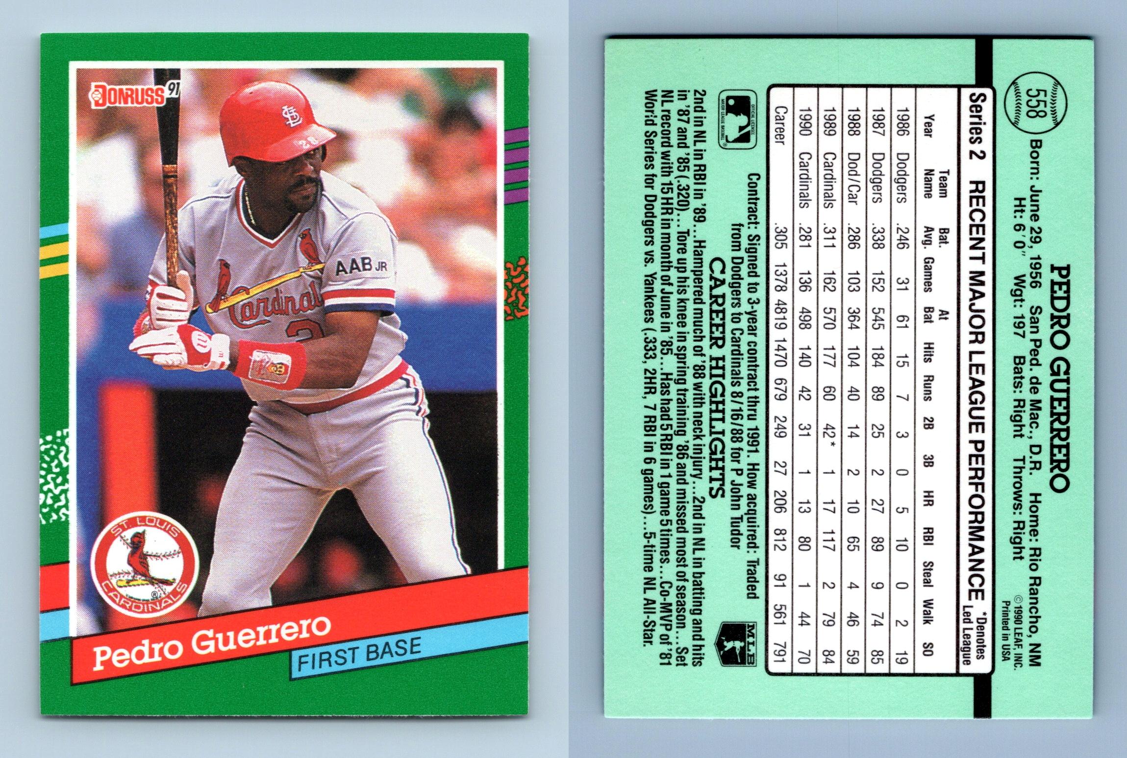 Pedro Guerrero Baseball Cards