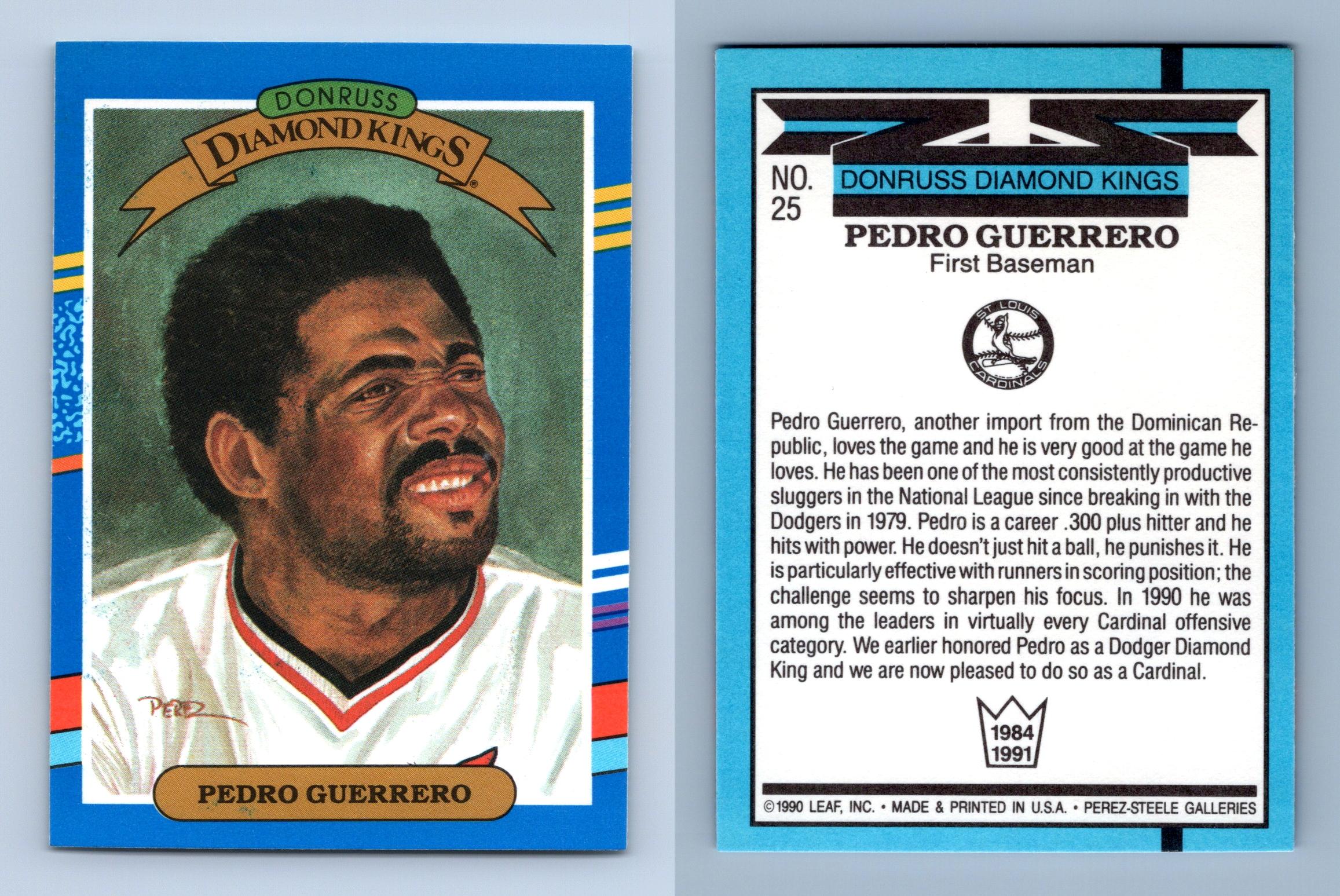 Pedro Guerrero Signed 1984 Donruss Diamond Kings Baseball Card