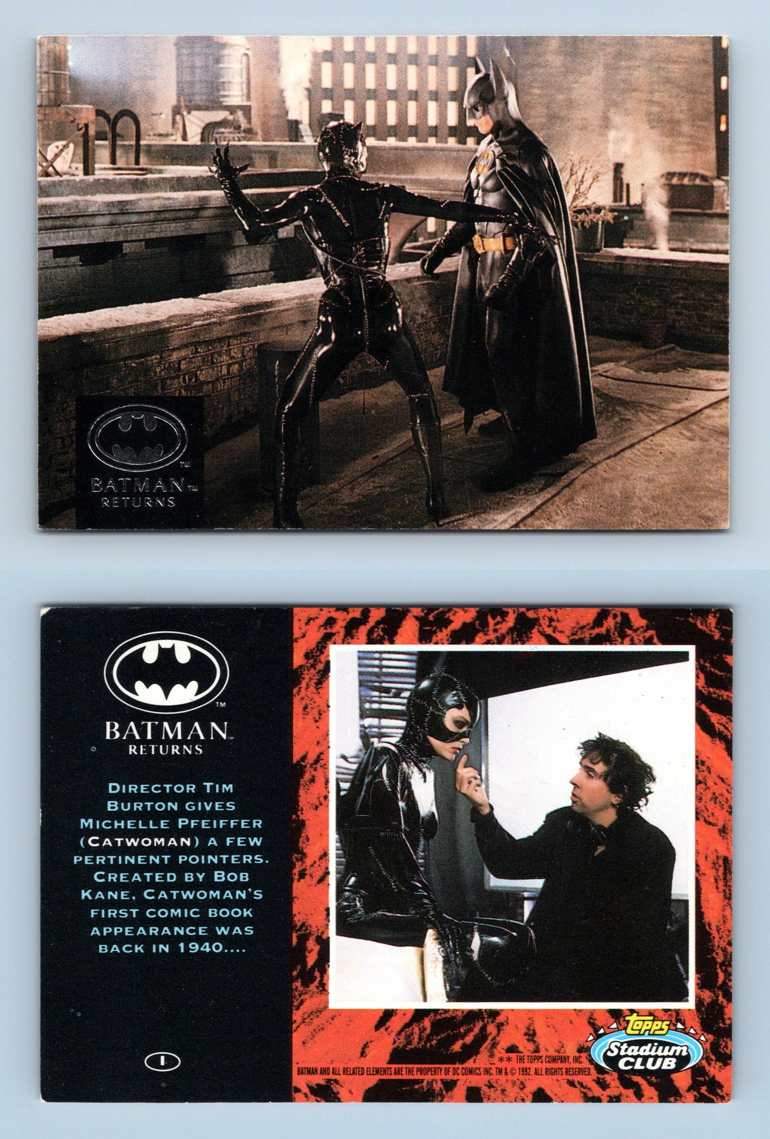 TOPPS BATMAN RETURNS (1992 Stadium Club Series) Échangeur 9 Cartes En