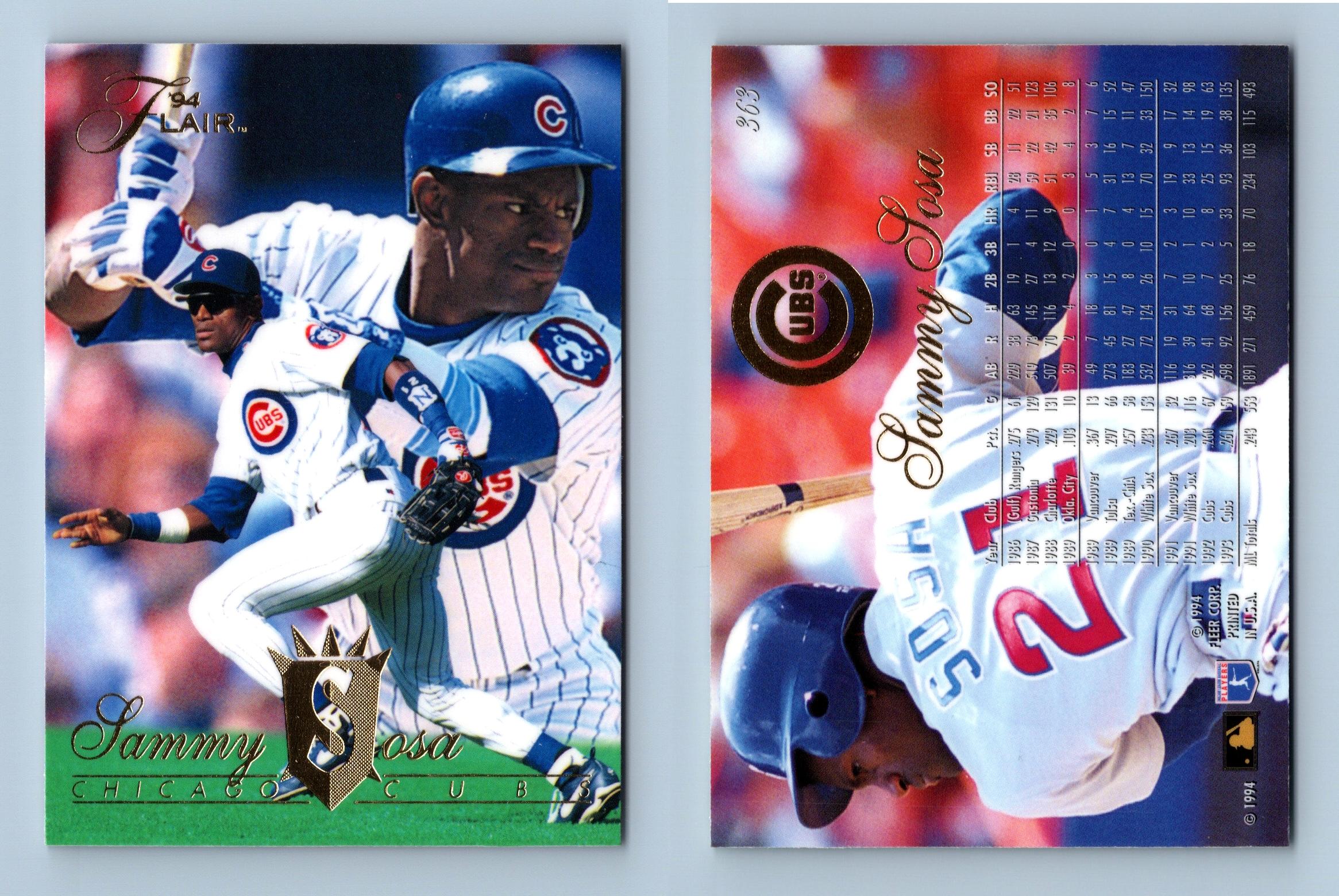 Sammy Sosa - Cubs #363 Flair 1994 Baseball Trading Card