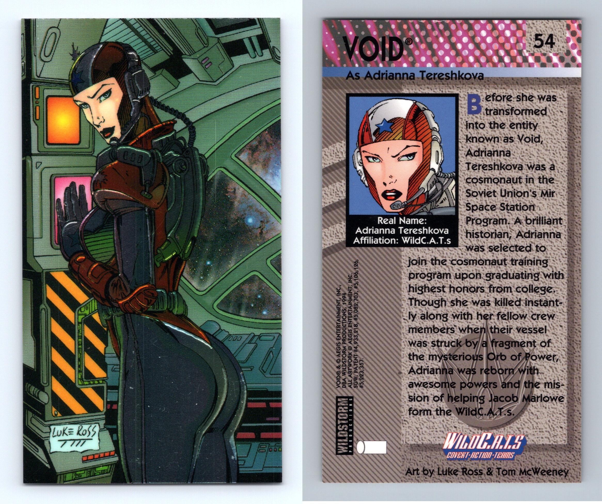 Void 54 Wildc A T S 1994 Wildstorm Chrome Trading Card