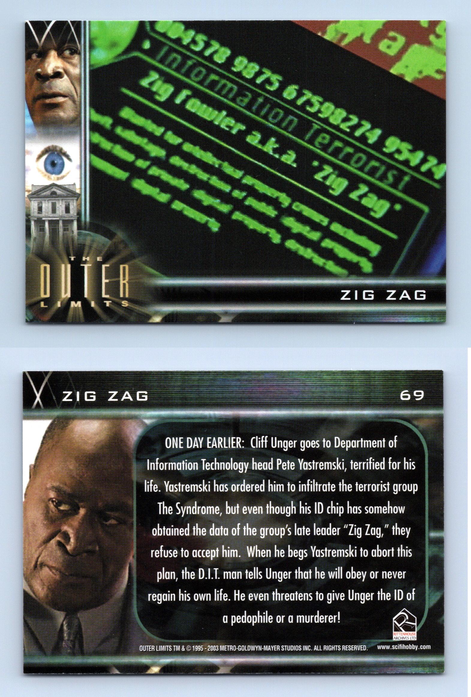 Zig Zag 69 The Outer Limits Sex, & Science Fiction 2003 Card