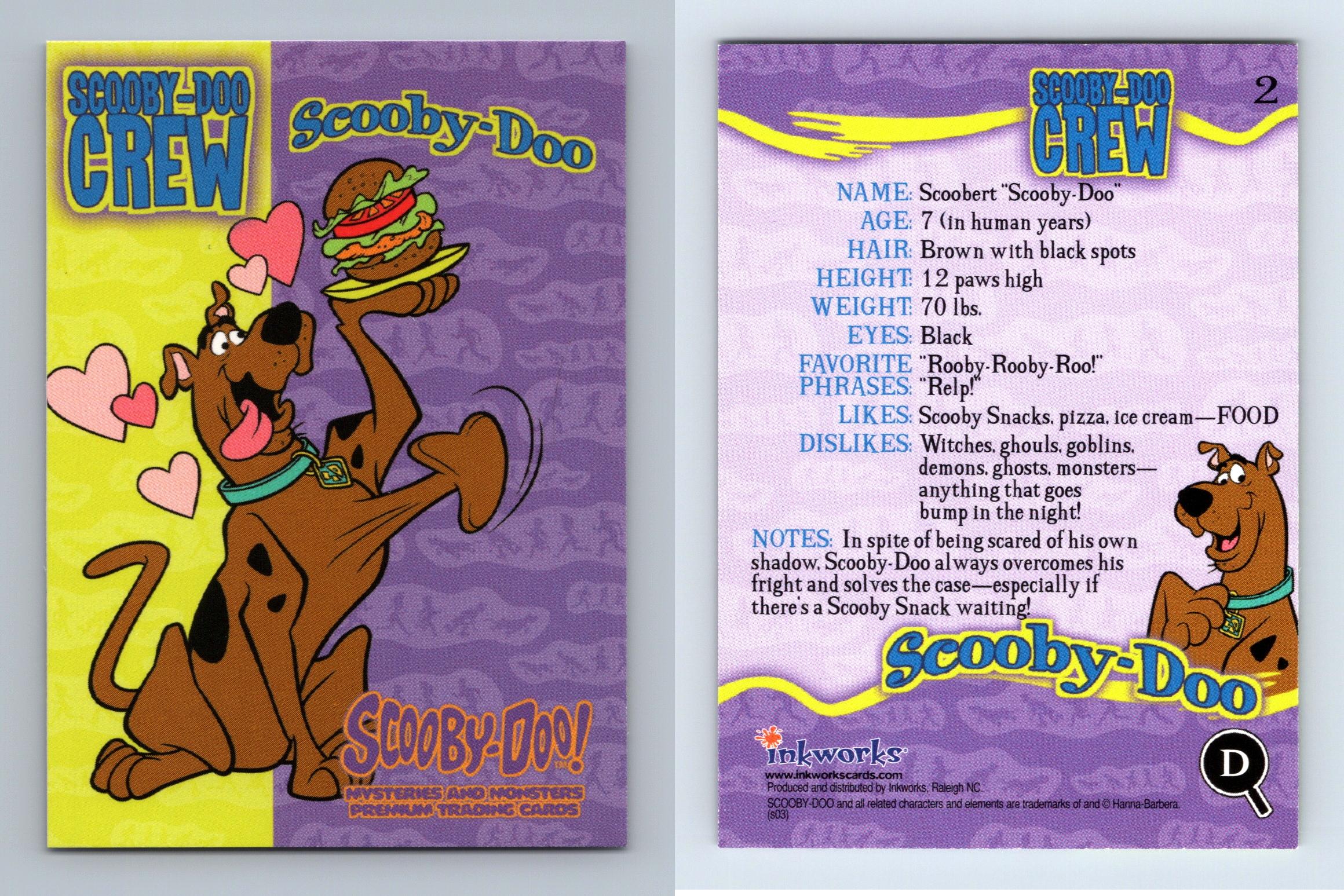 Scooby Doo Scooby Doo Mysteries Monsters Inkworks Trading Card