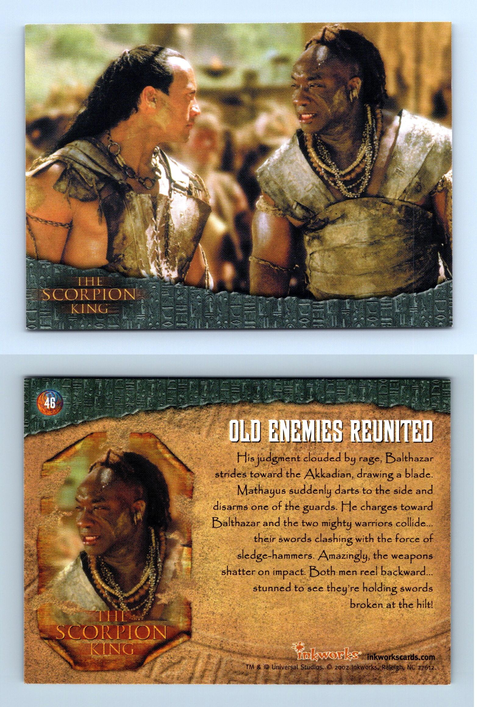 Old Enemies Reunited 46 The Scorpion King 2002 Inkworks Trading Card 