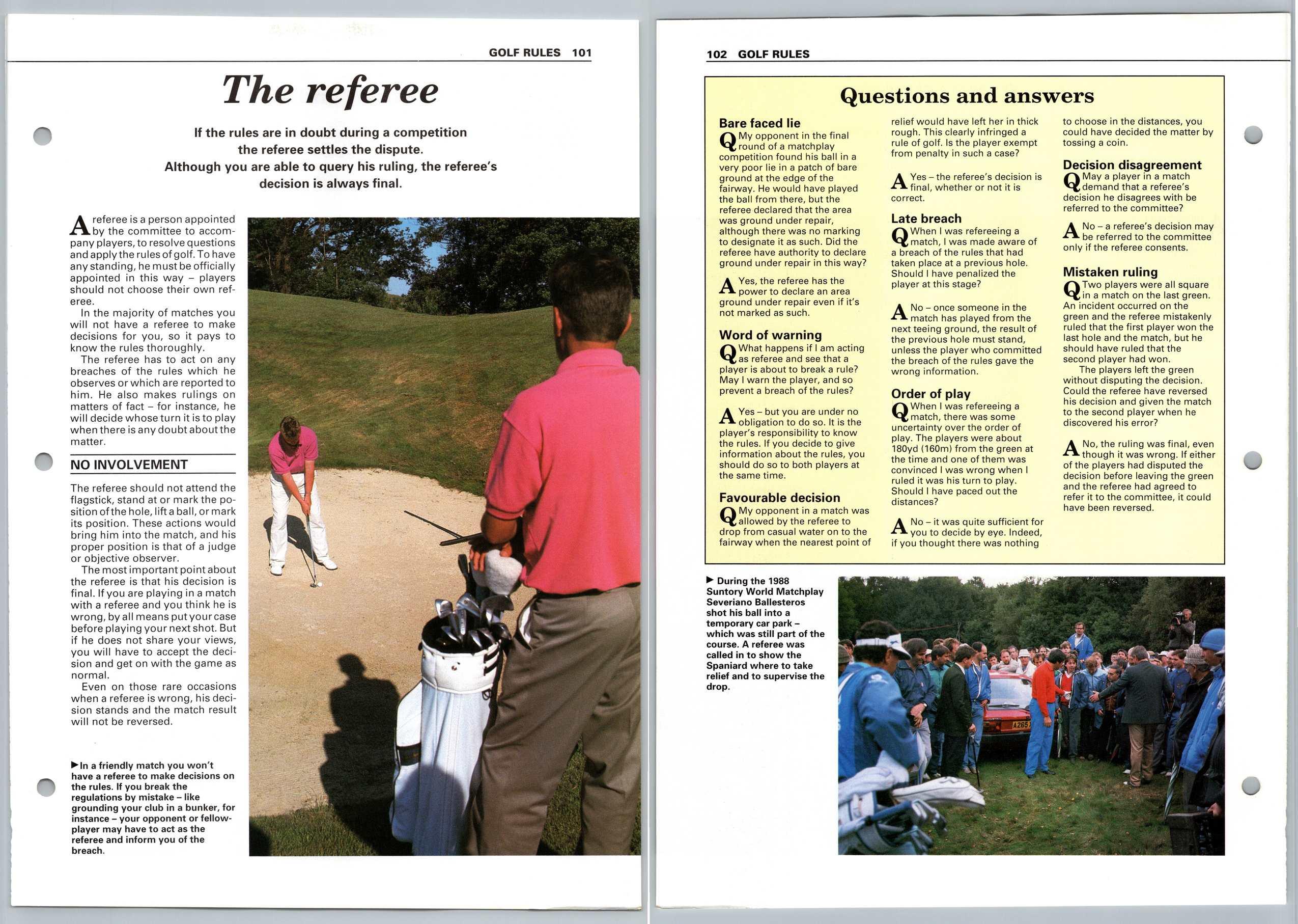 The Referee Rules Improve Your Golf 198992 Eaglemoss Page