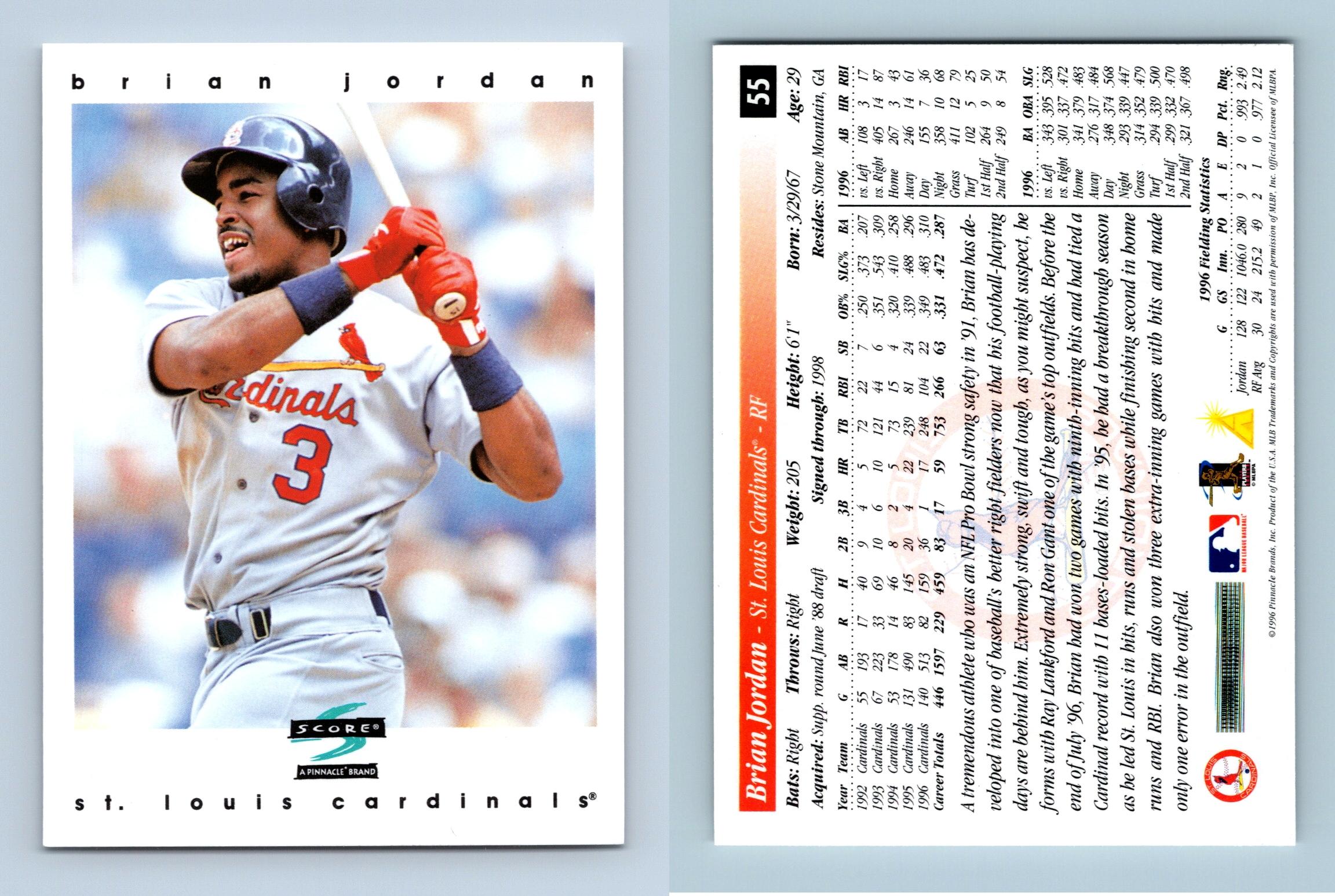 Brian Jordan - Cardinals #55 Score 1997 Baseball Trading Card