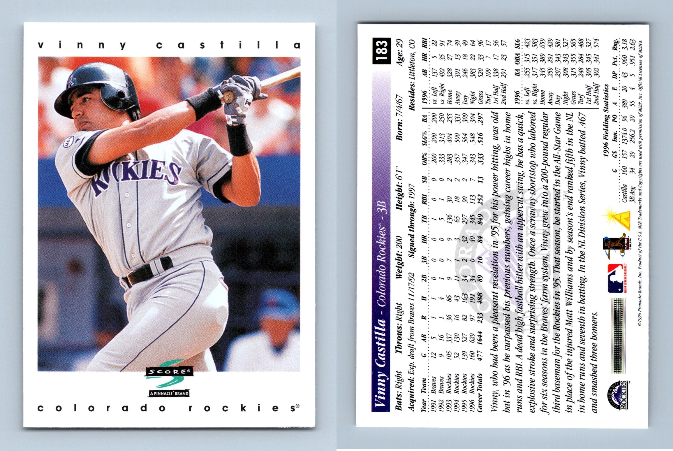 Vinny Castilla - Rockies #183 Score 1997 Baseball Trading Card