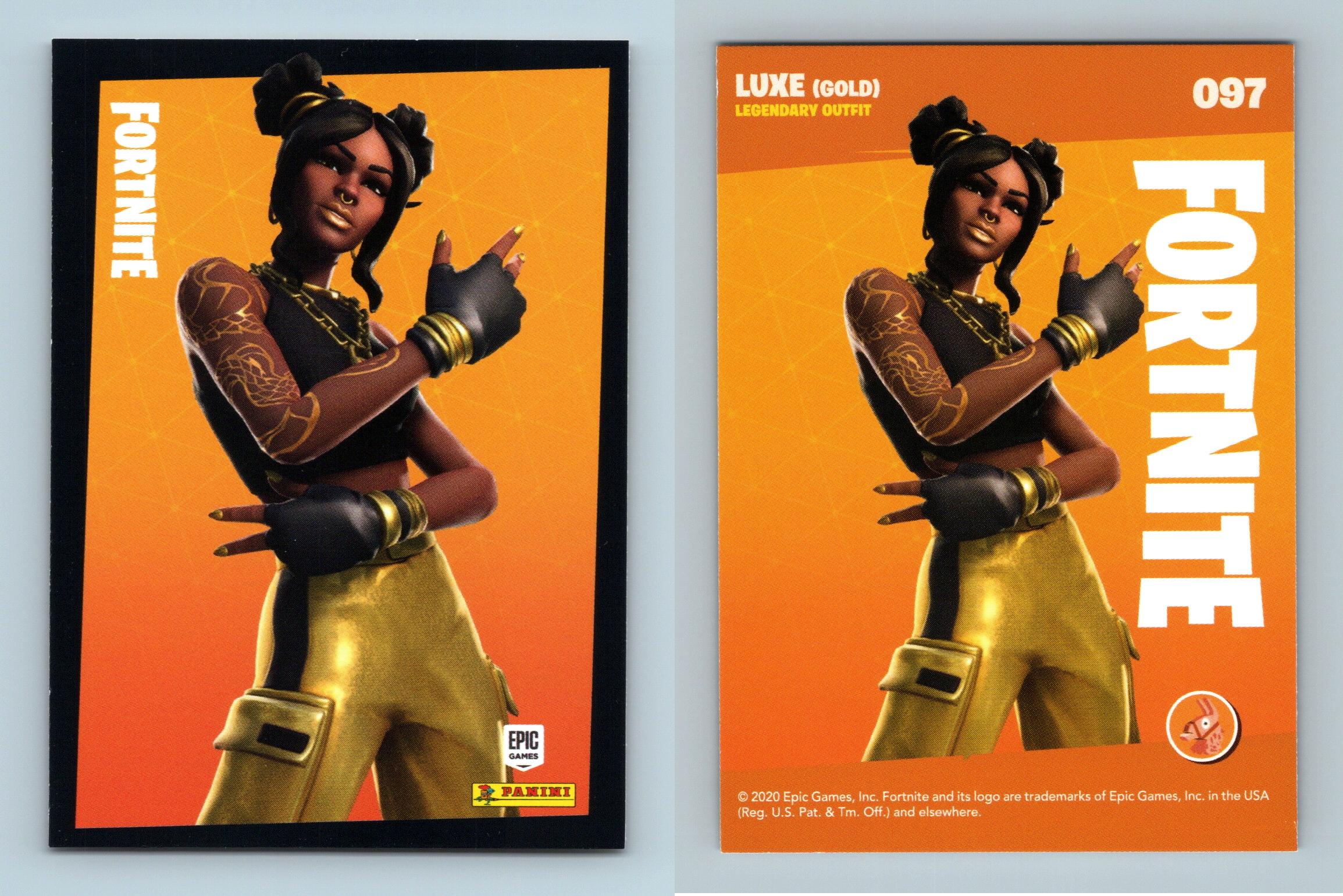 Luxe (Gold) #97 Fortnite Reloaded 2020 Panini Legendary Outfit Trading Card