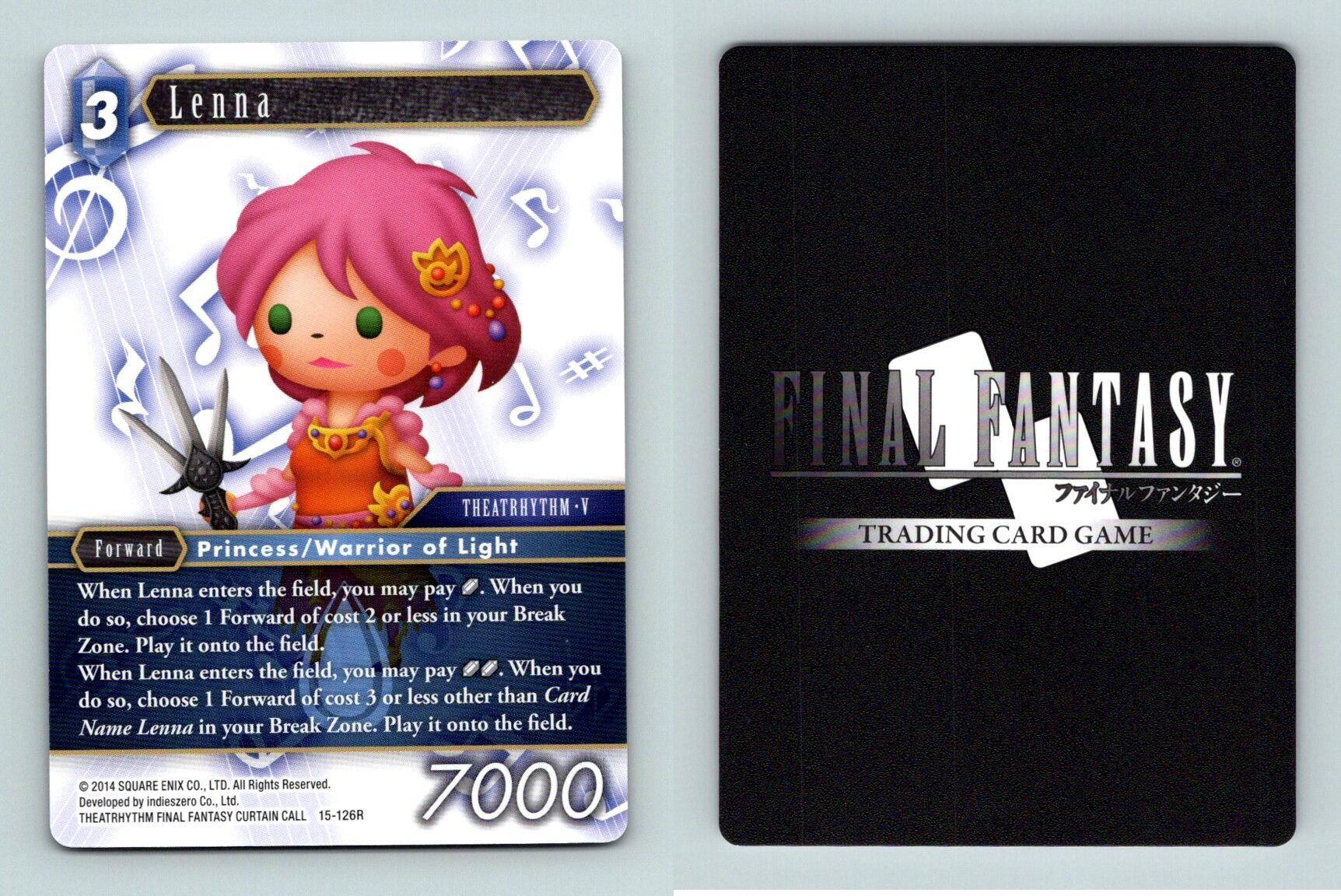 Lenna 15126R Final Fantasy Opus XV Crystal Dominion Rare TCG Card