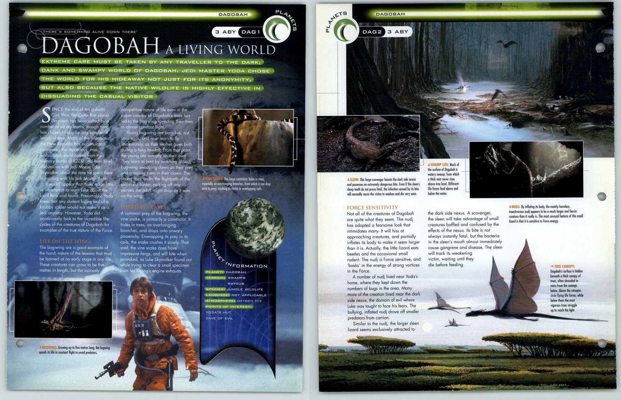 Dagobah Living World DAG12 Dagobah Star Wars Fact File Page