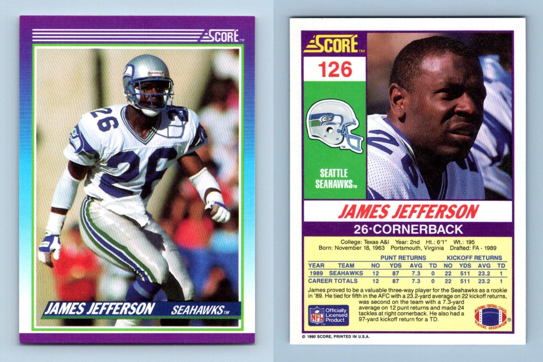 James Jefferson - Seahawks #126 Score 1990 NFL Football Trading Card