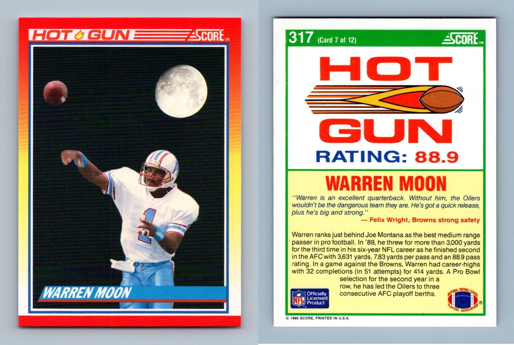 Warren Moon #317 Score 1990 NFL Football Trading Card