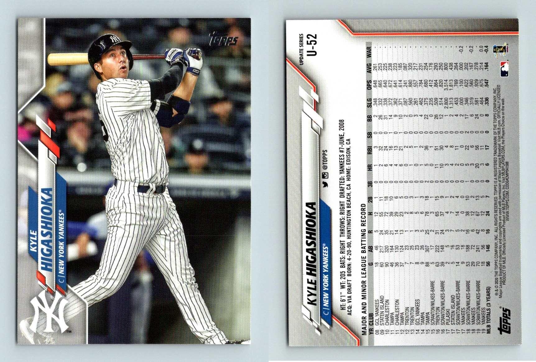 Kyle Higashioka - Yankees #U-52 Topps Baseball 2020 Update Series Trading  Card